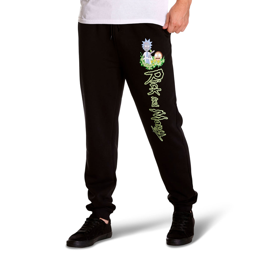 Image produit Rick and Morty - Logo Sweatpants Glow in the Dark noir