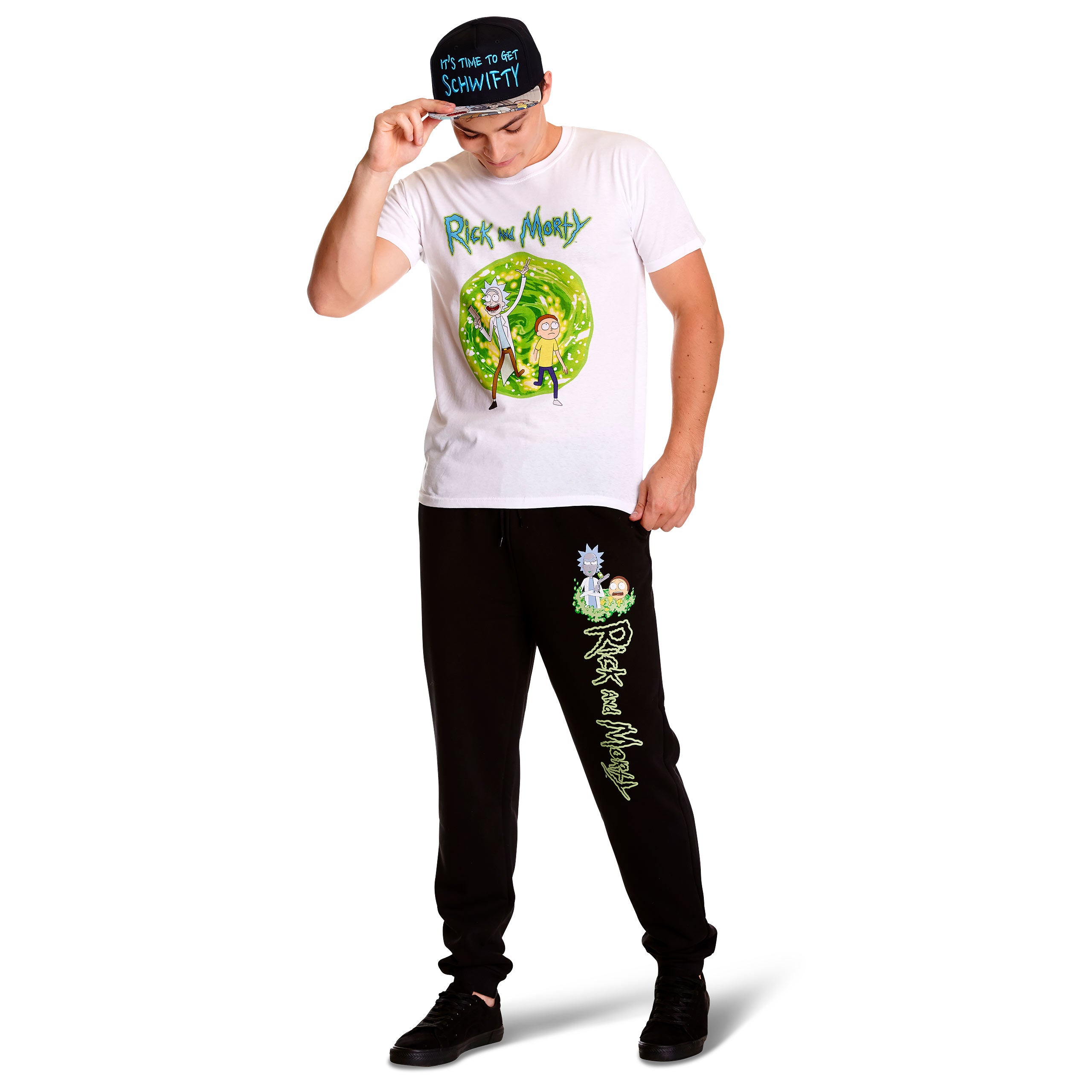 Image produit Rick and Morty - Logo Sweatpants Glow in the Dark noir