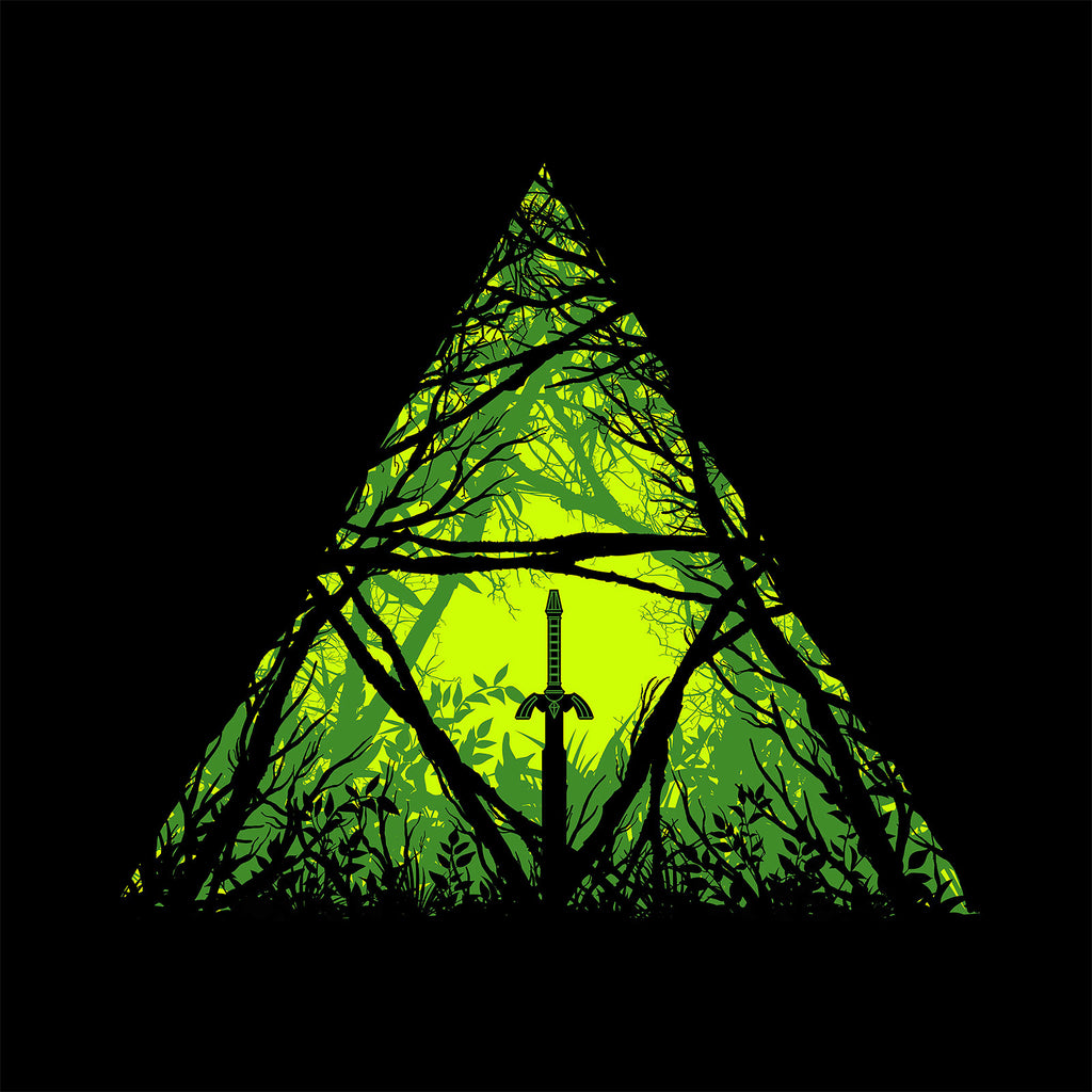 Image produit T-shirt Épée de Maître dans la forêt pour les fans de Zelda noir