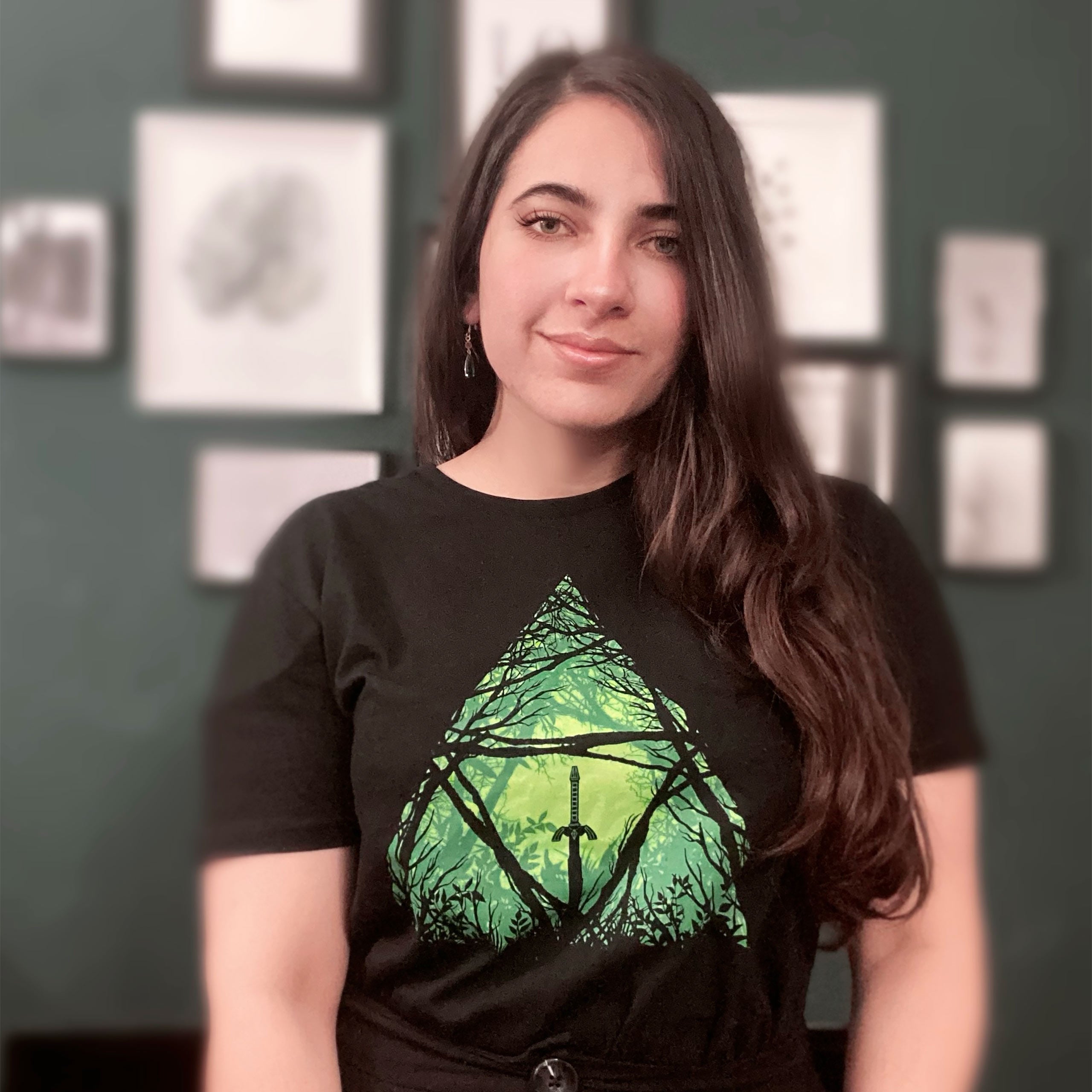 Image produit T-shirt Épée de Maître dans la forêt pour les fans de Zelda noir