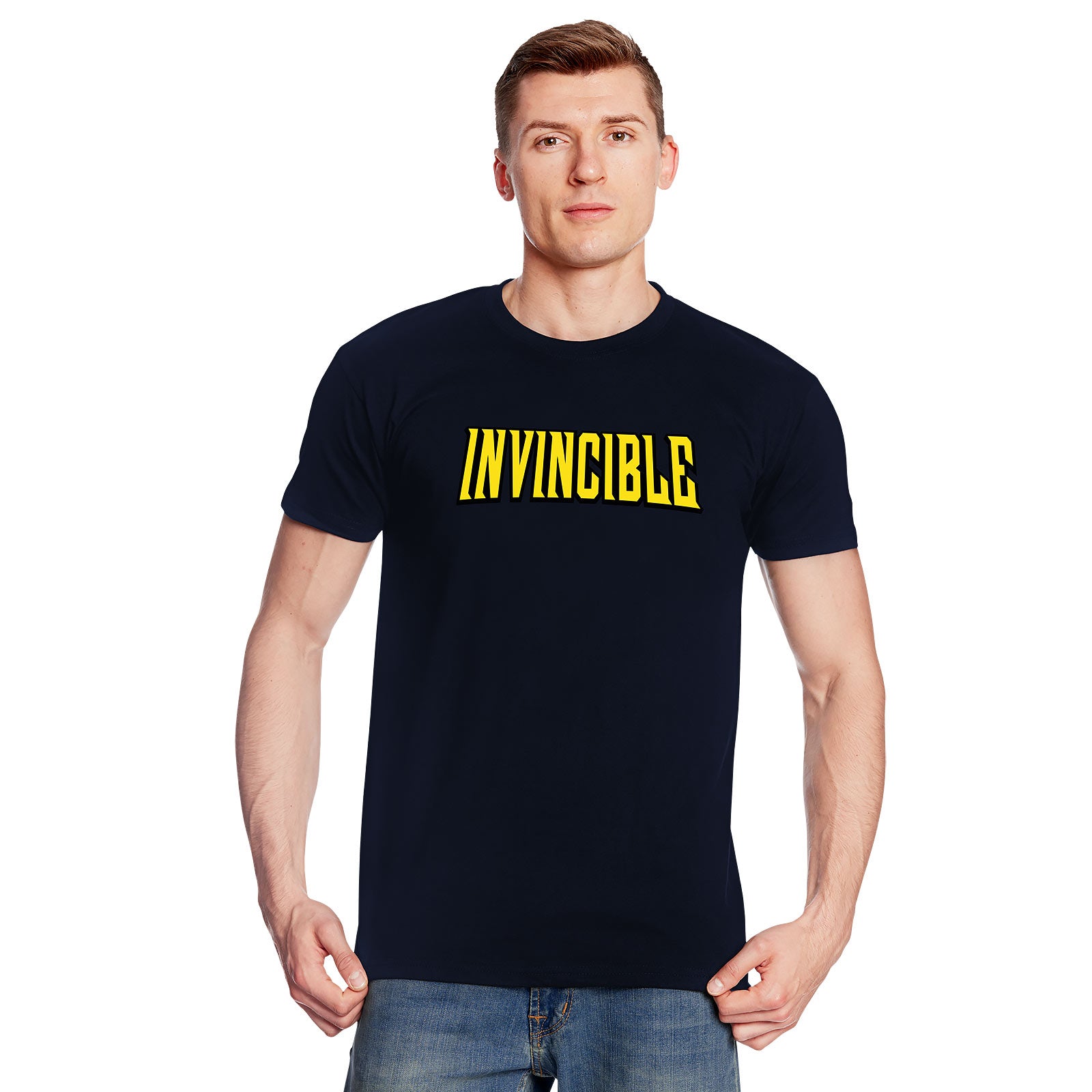 Image produit T-shirt logo pour les fans d'Invincible bleu