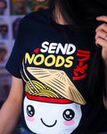Image produit T-shirt Send Noods Ramen pour les fans d'anime bleu