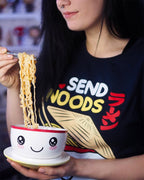 Image produit T-shirt Send Noods Ramen pour les fans d'anime bleu