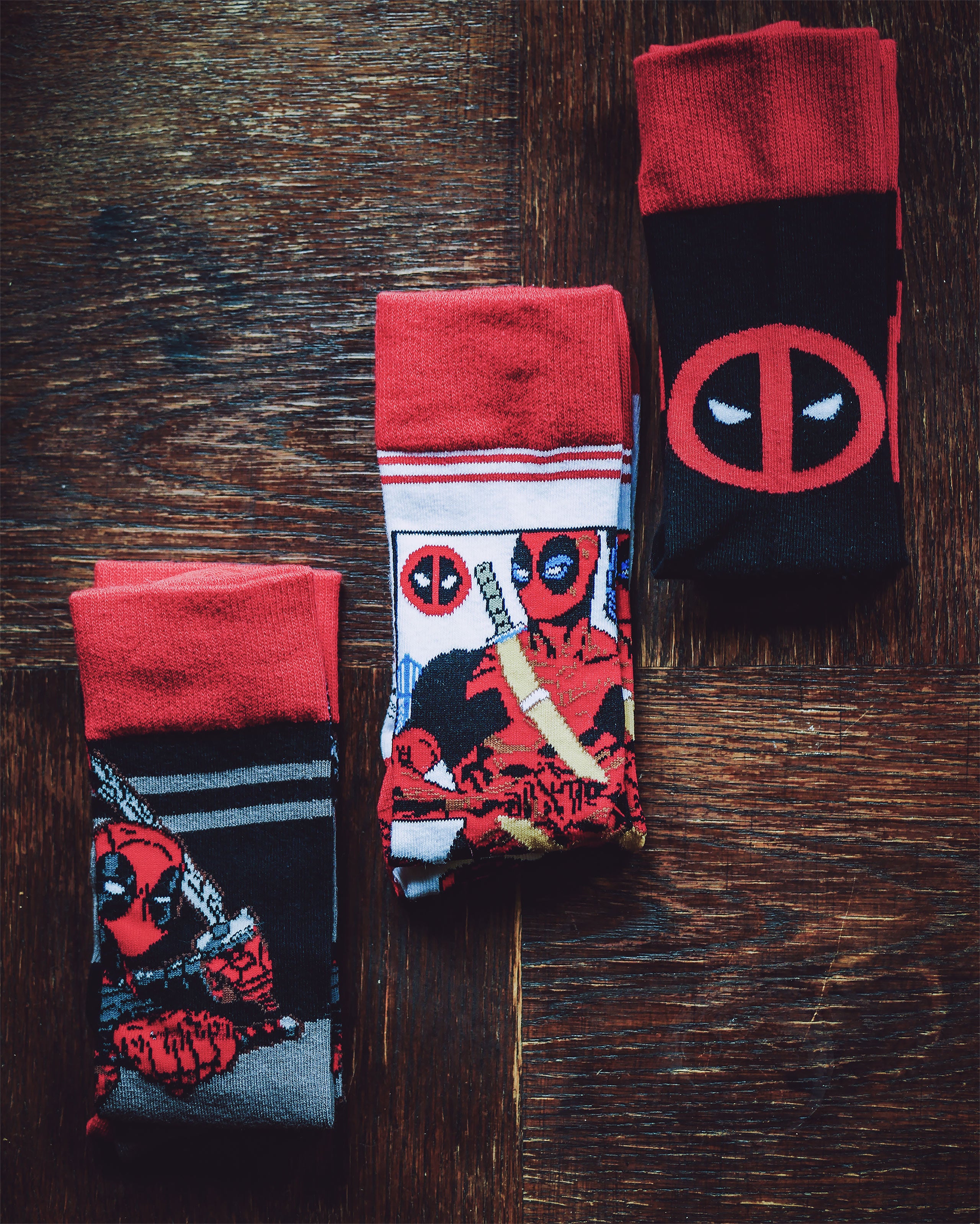 Image produit Ensemble de 3 paires de chaussettes Deadpool
