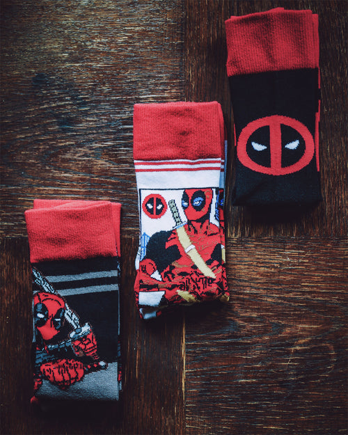 Image produit Ensemble de 3 paires de chaussettes Deadpool