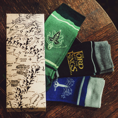Image produit Chaussettes Terre du Milieu 3 paires dans boîte cadeau - Le Seigneur des Anneaux