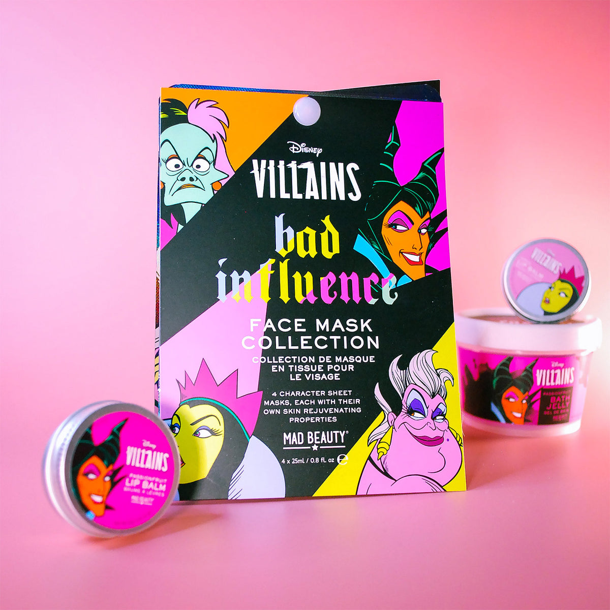Image produit Disney Villains - Masques en feuille de personnages Ensemble de 4 pièces