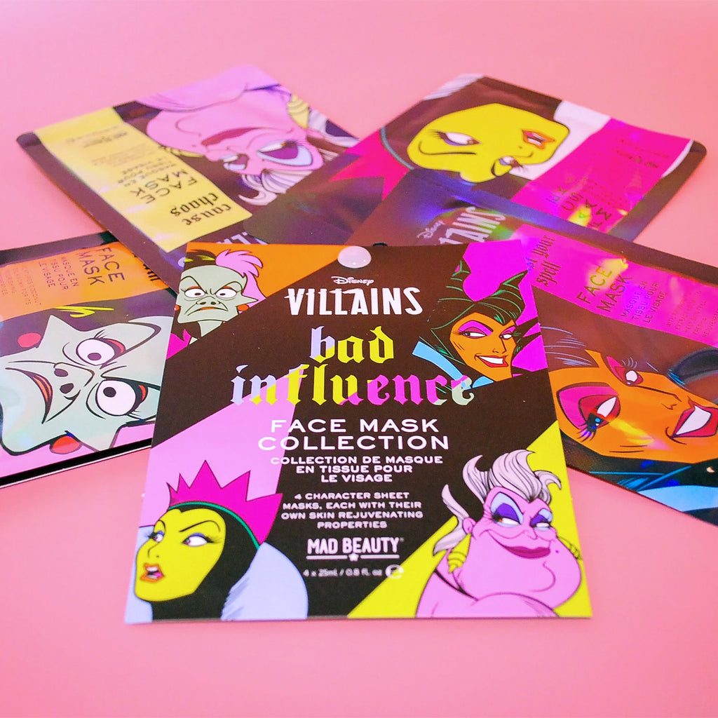 Image produit Disney Villains - Masques en feuille de personnages Ensemble de 4 pièces