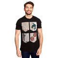 Image produit Attack on Titan - T-shirt noir Shields des divisions militaires