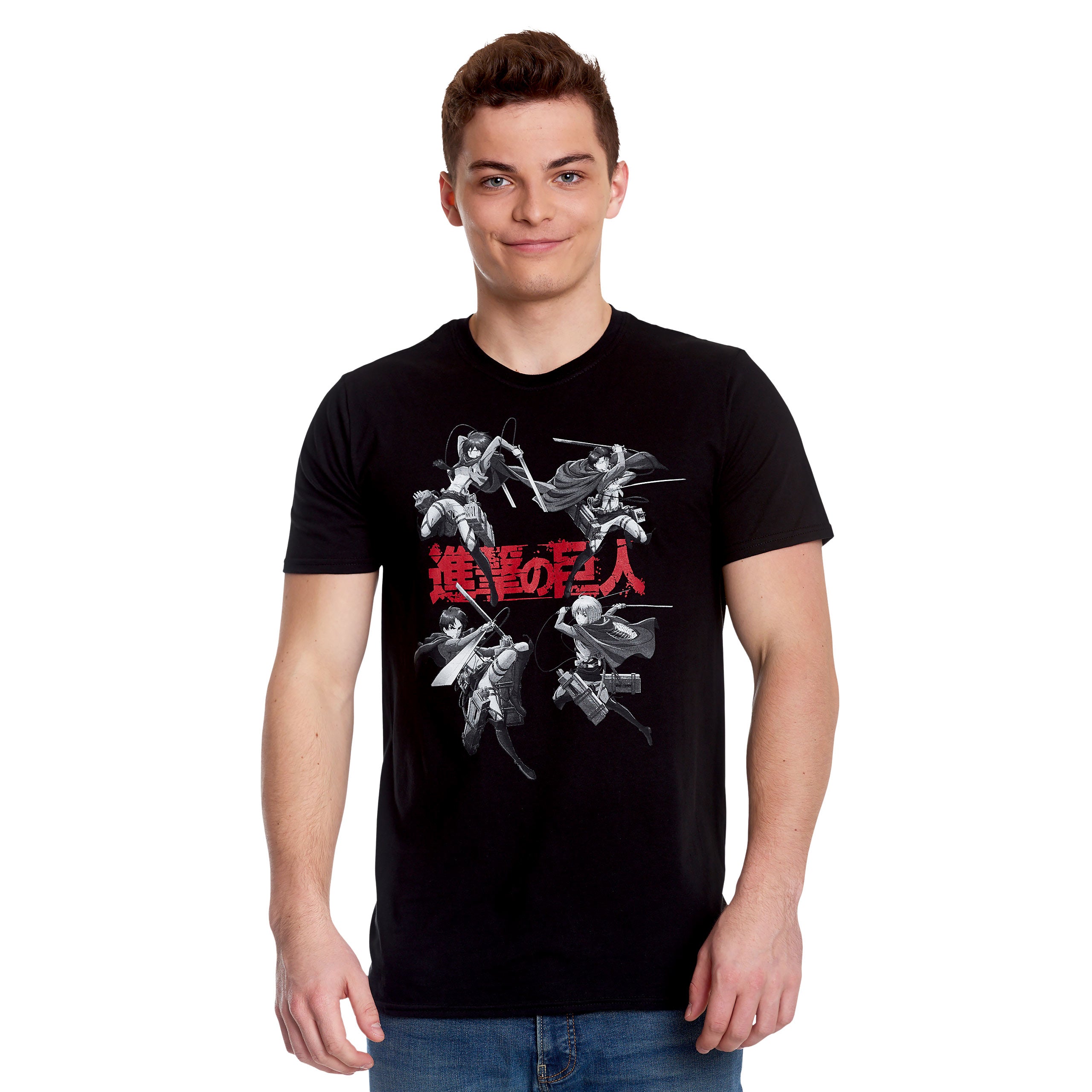 Image produit Attack on Titan - T-shirt Characters noir