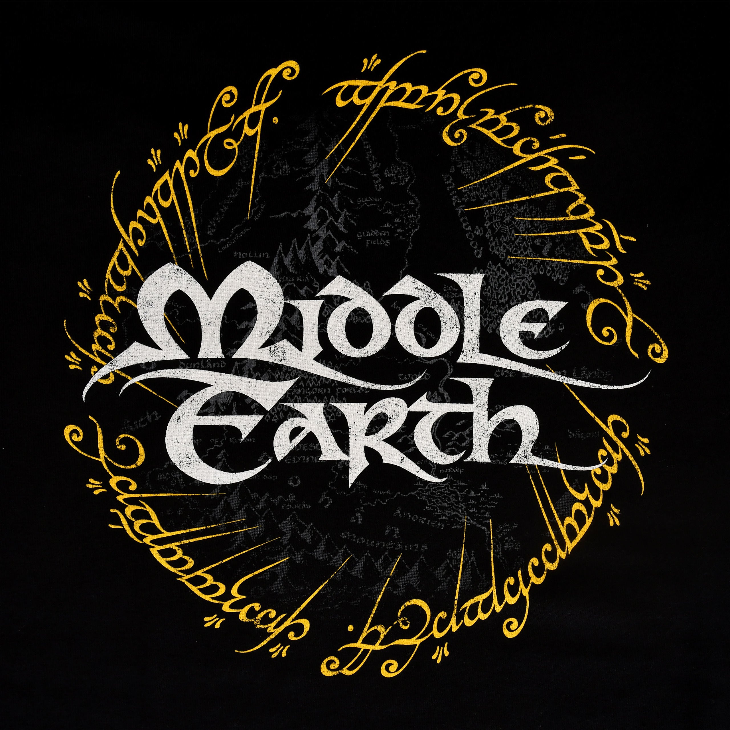 Image produit Seigneur des Anneaux - T-shirt Terre du Milieu noir