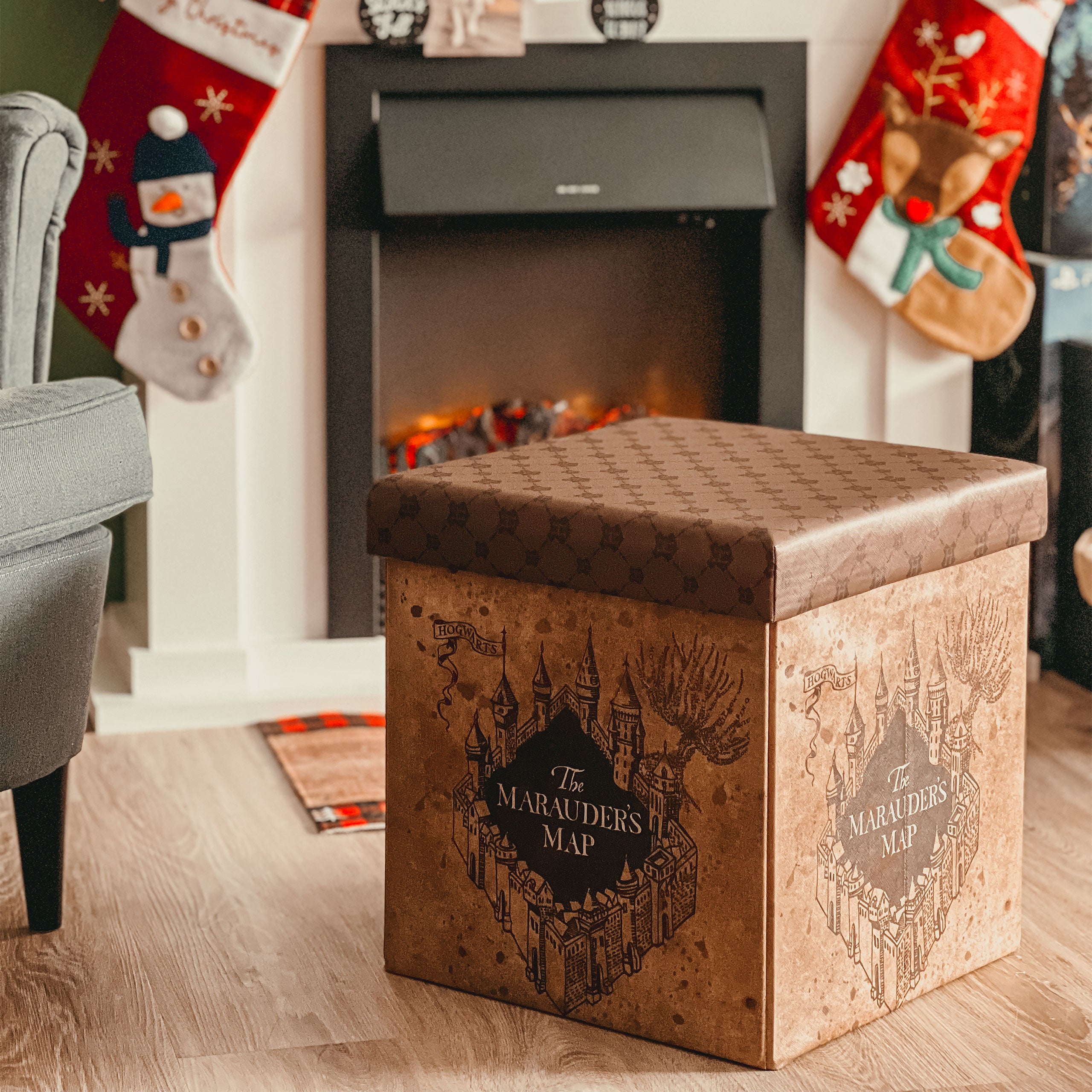 Image produit Harry Potter - Tabouret avec rangement Carte des Maraudeurs