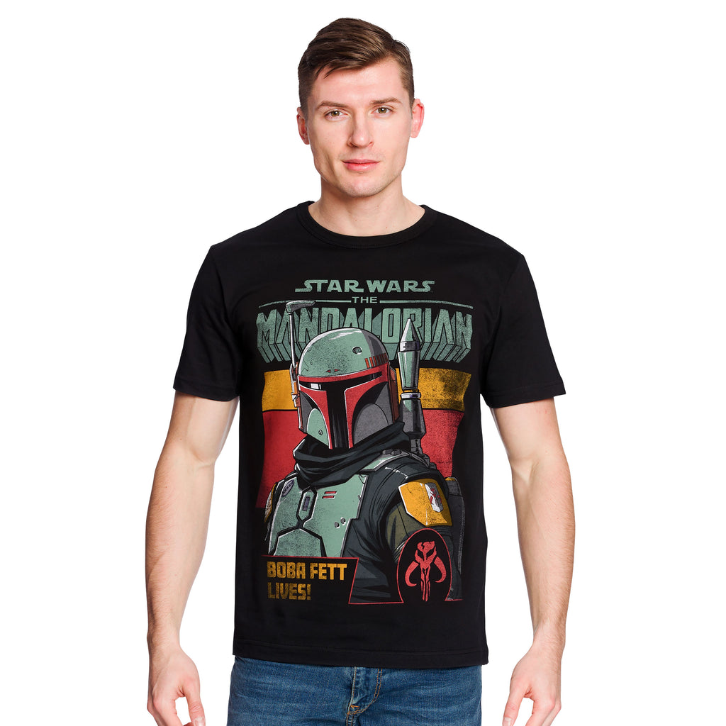 Image produit T-Shirt Boba Fett Lives noir - Star Wars Mandalorian