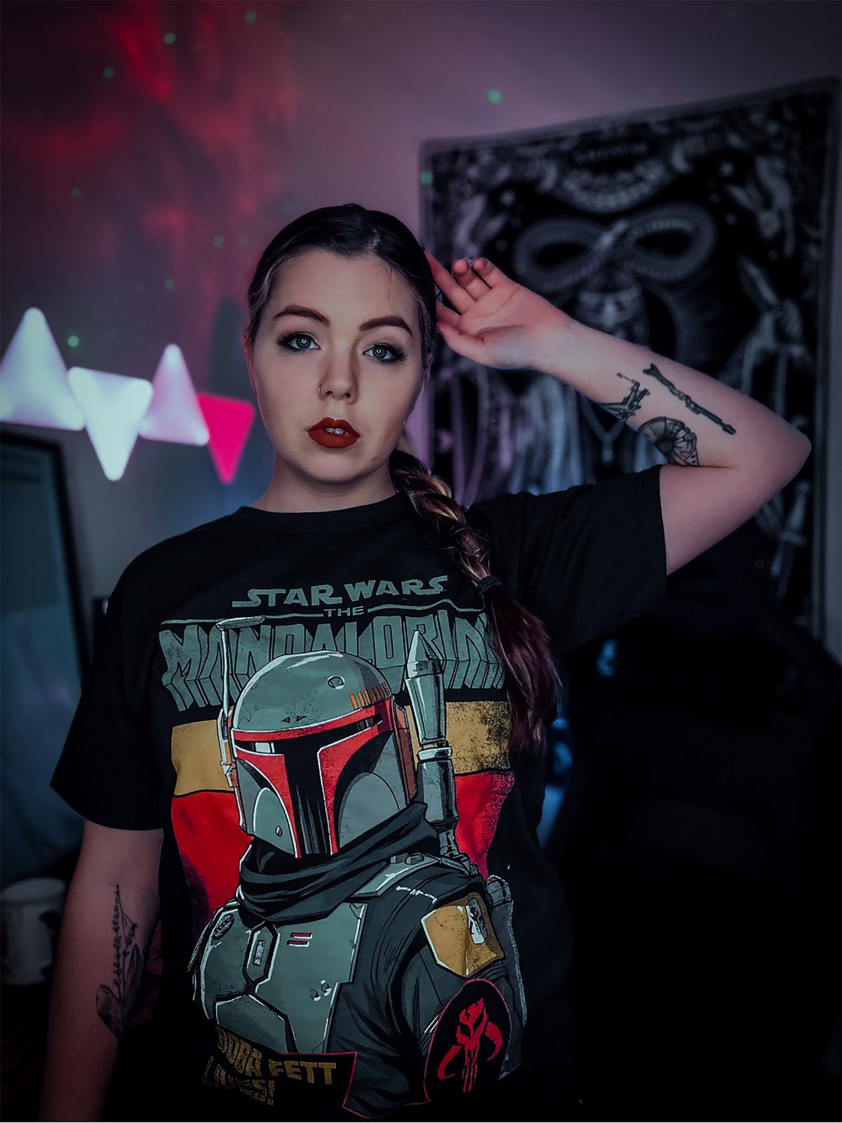 Image produit T-Shirt Boba Fett Lives noir - Star Wars Mandalorian