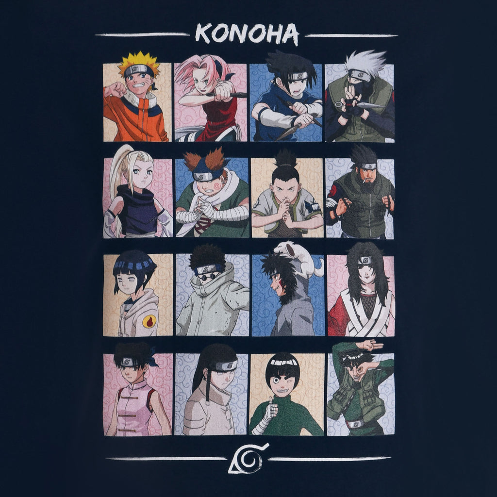 Image produit Naruto - T-shirt bleu 'Characters of Konoha'