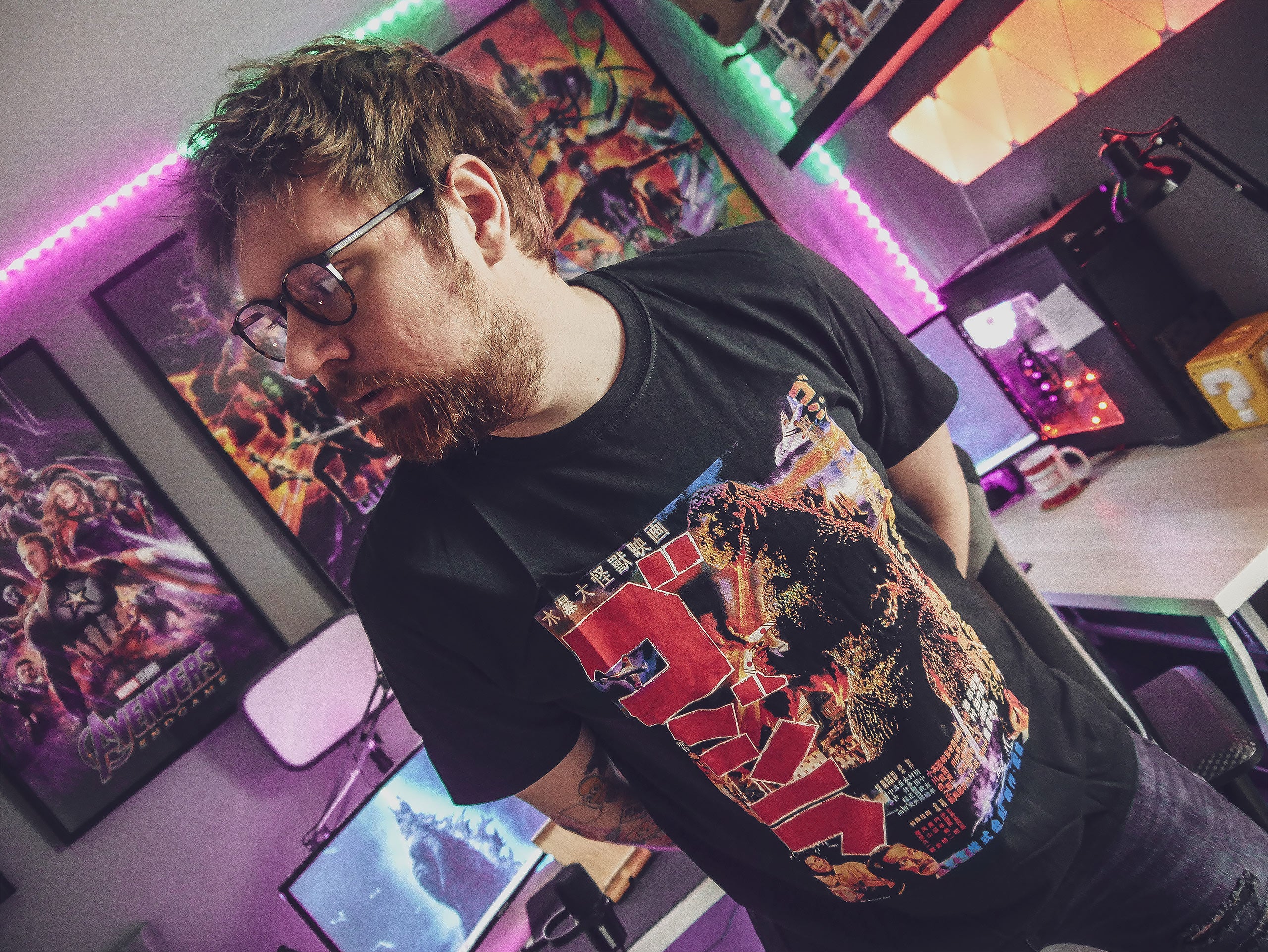 Image produit Godzilla - T-shirt Poster noir