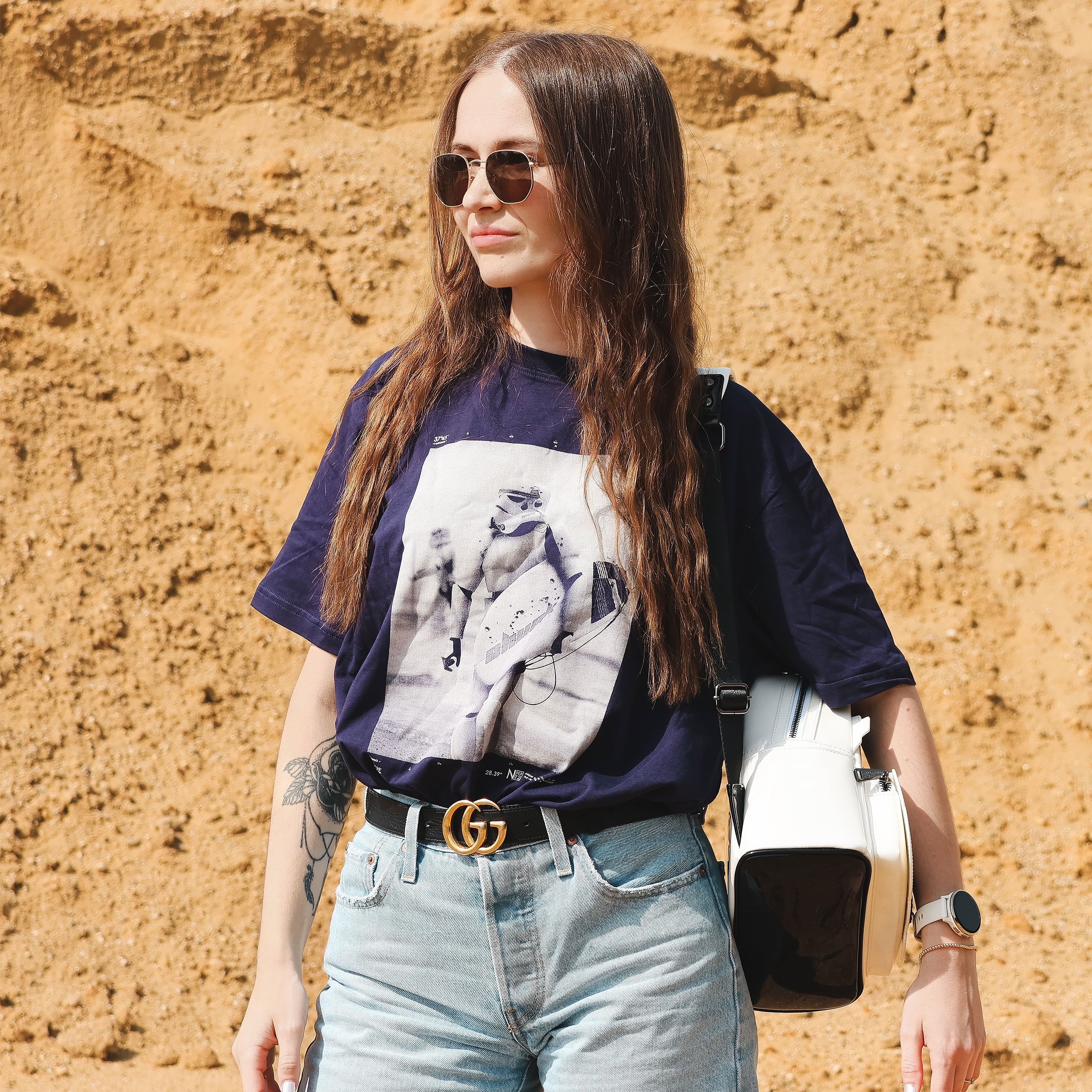Image produit T-shirt Surfing Trooper pour les fans de Star Wars bleu