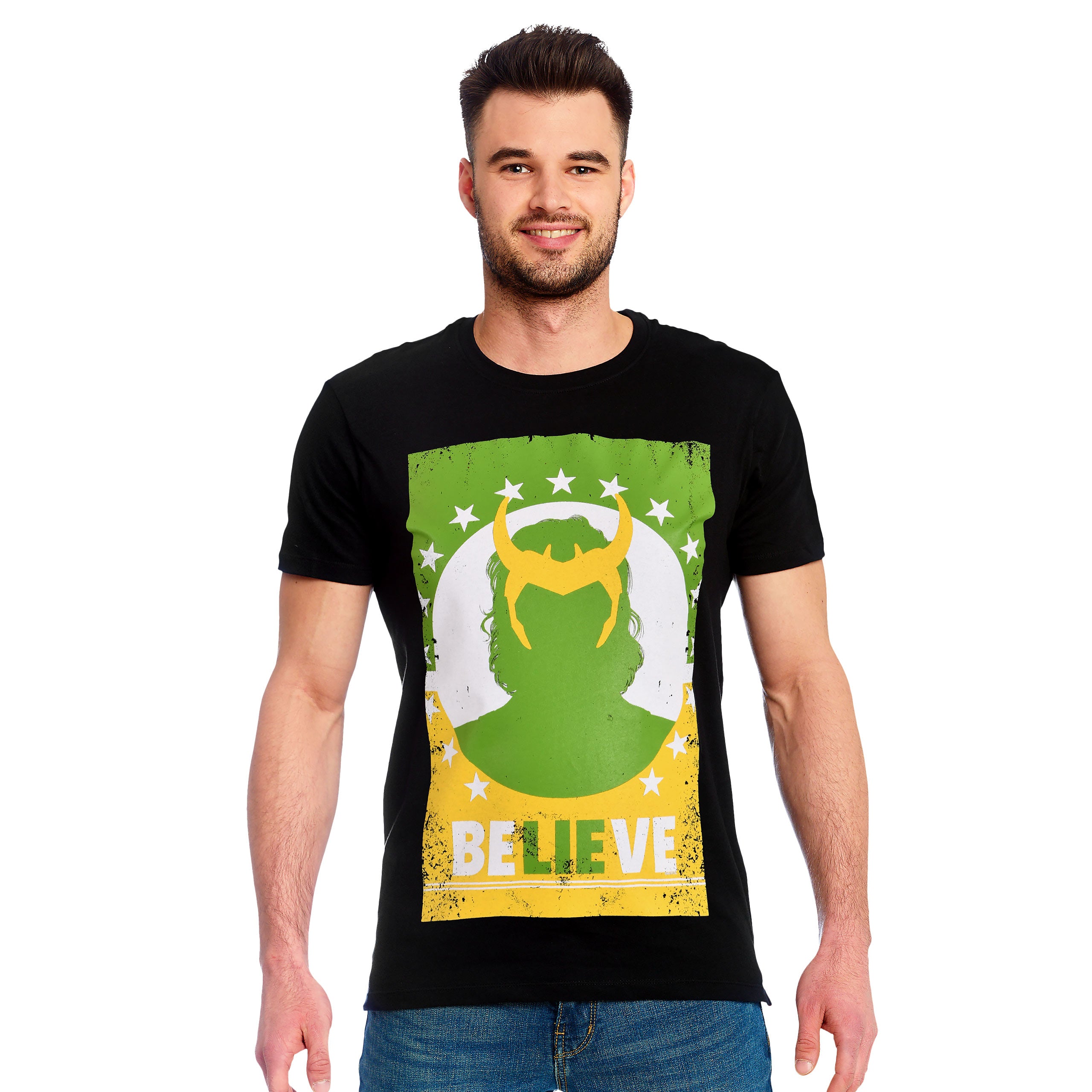Image produit Loki - Believe Lie Poster T-Shirt noir