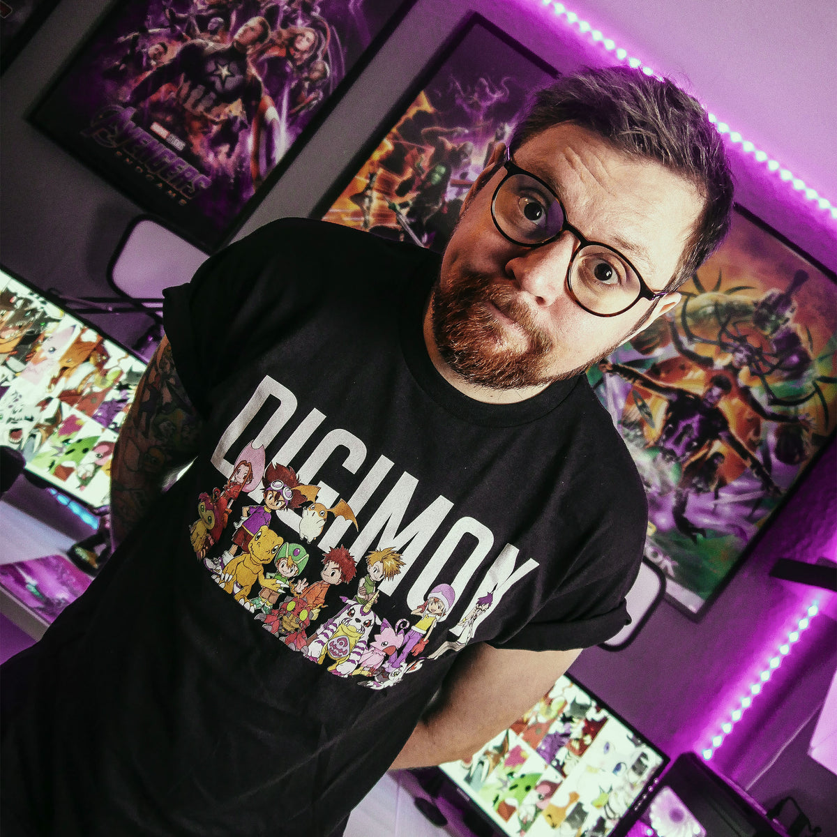 Image produit Digimon - T-shirt noir personnages
