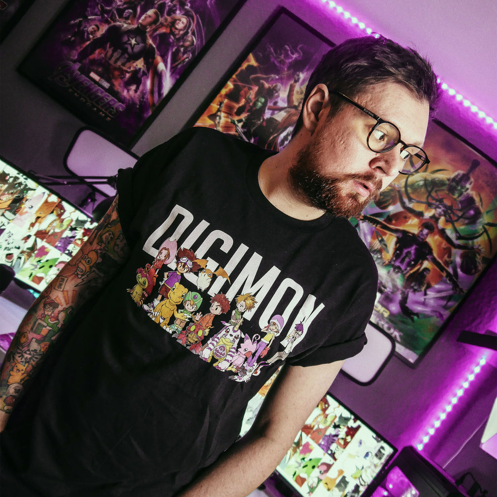 Image produit Digimon - T-shirt noir personnages