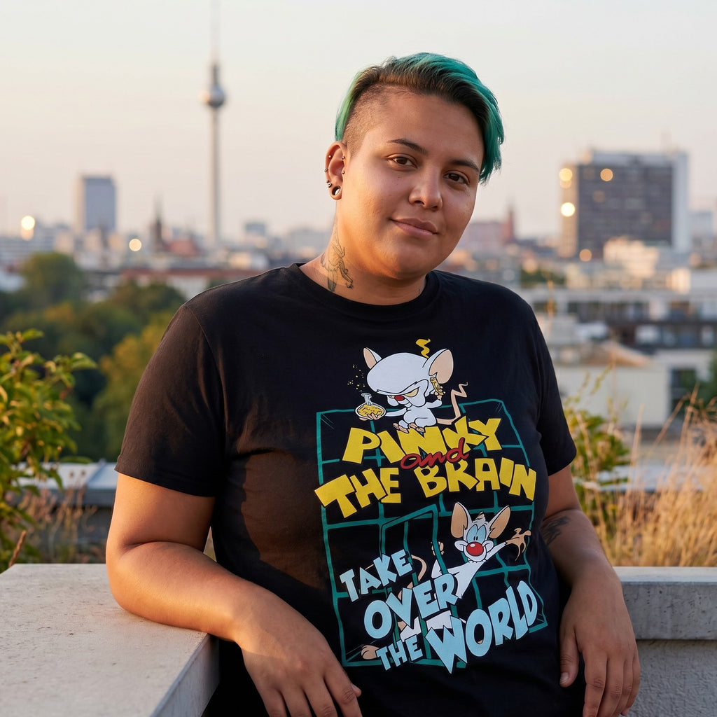 Image produit Pinky et le Cerveau - T-shirt Take Over The World