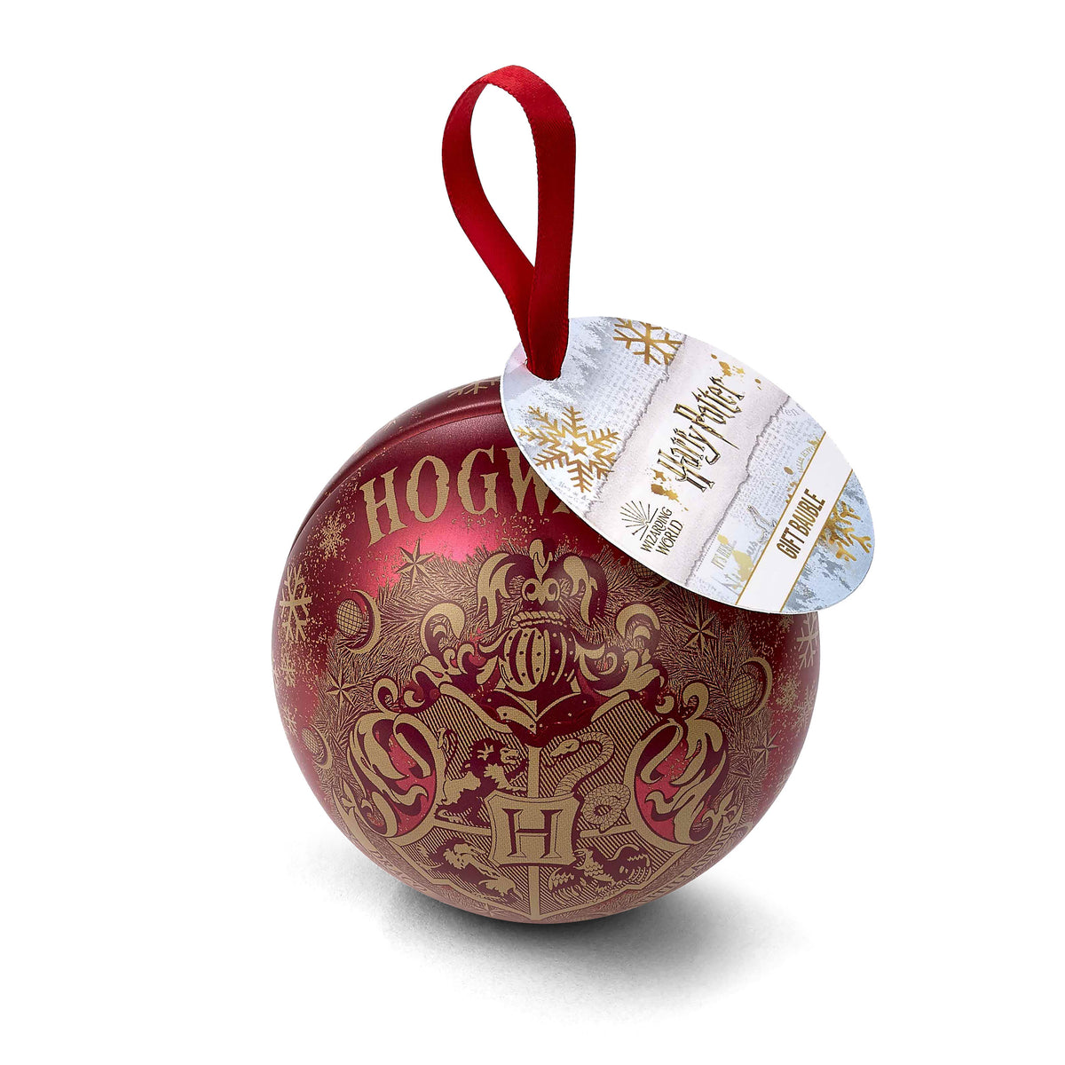 Image produit Harry Potter - Boule de Noël blason de Poudlard avec collier Vif d'Or