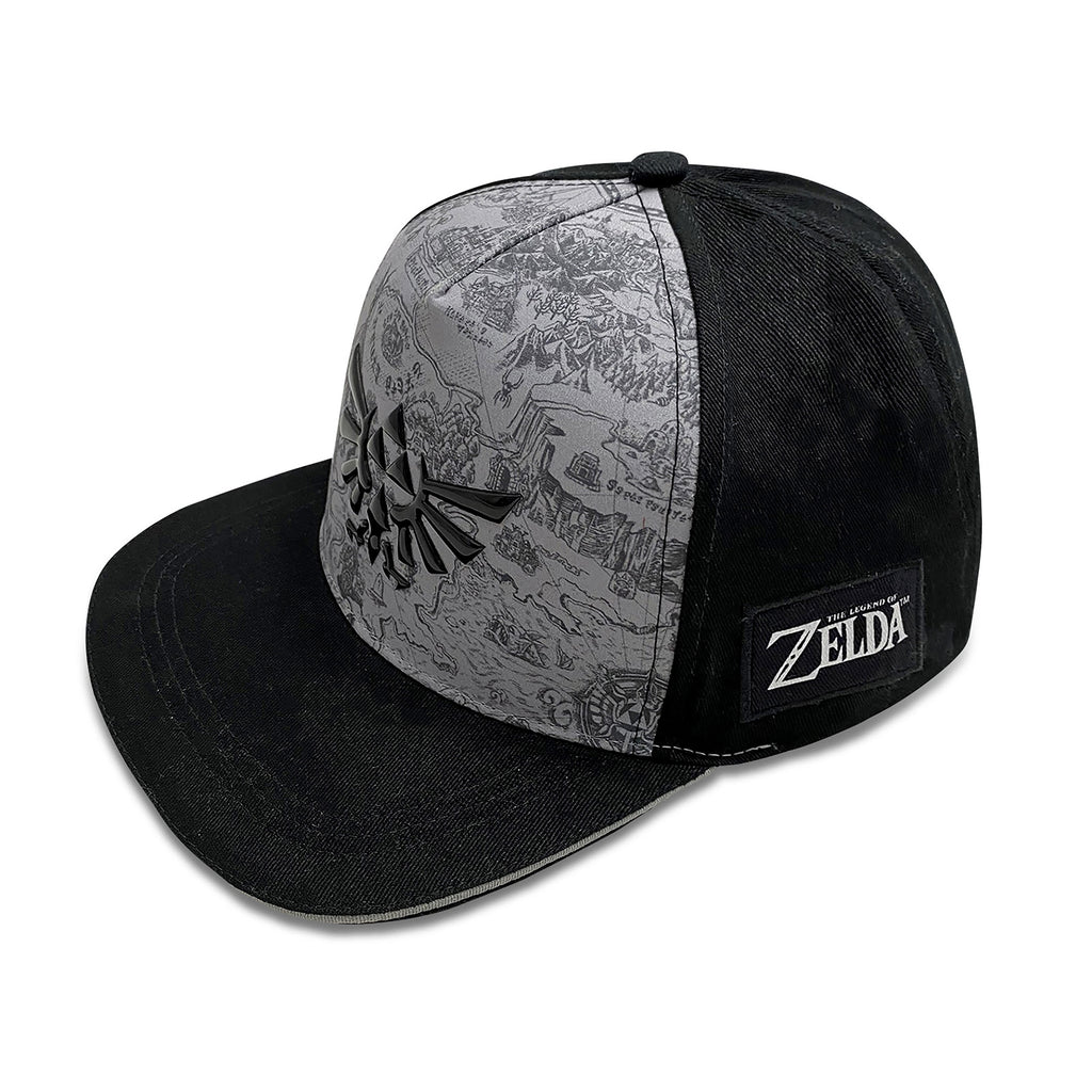 Image produit Zelda - Casquette Snapback de la carte d'Hyrule noire
