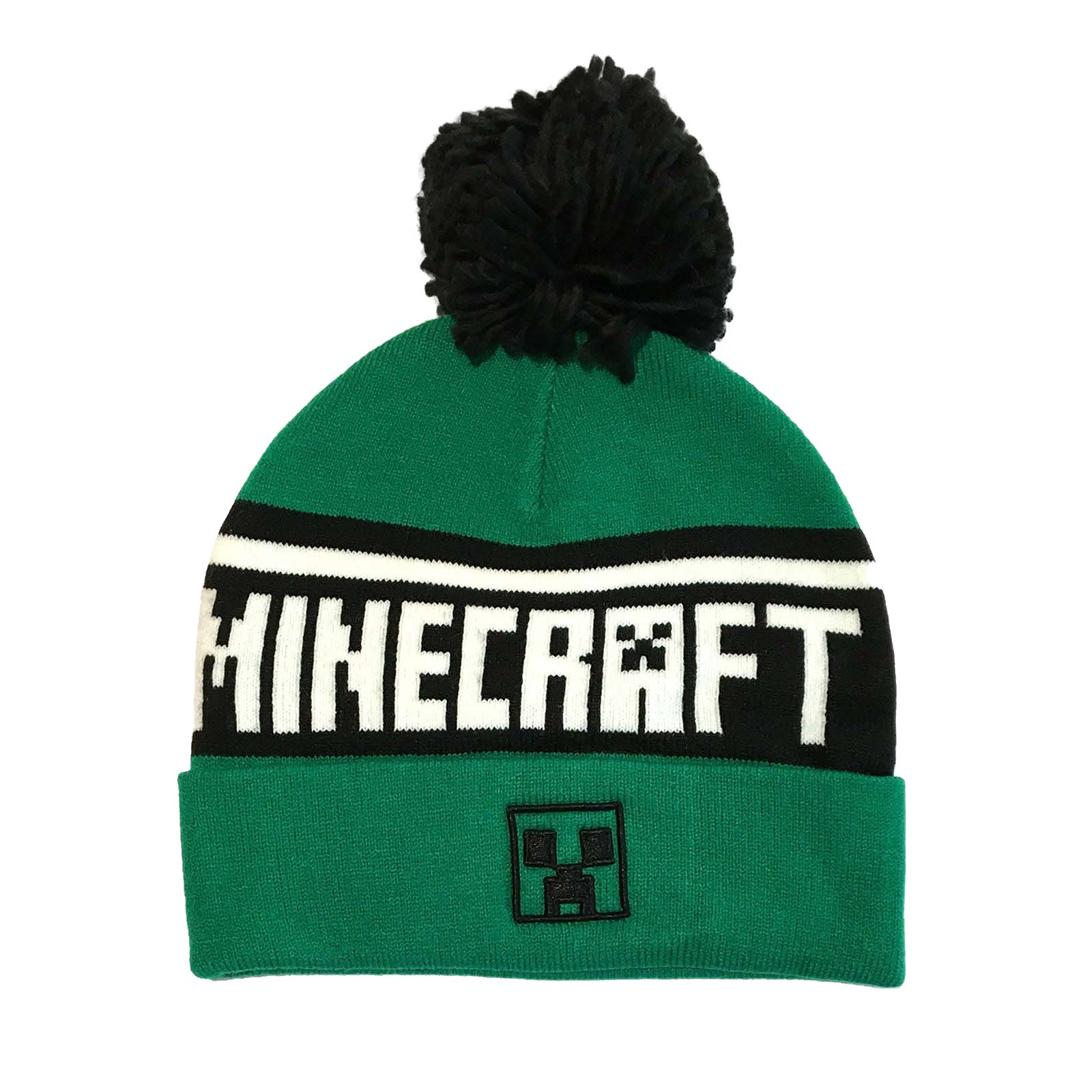 Image produit Minecraft - Bonnet Logo Creeper avec Pompon