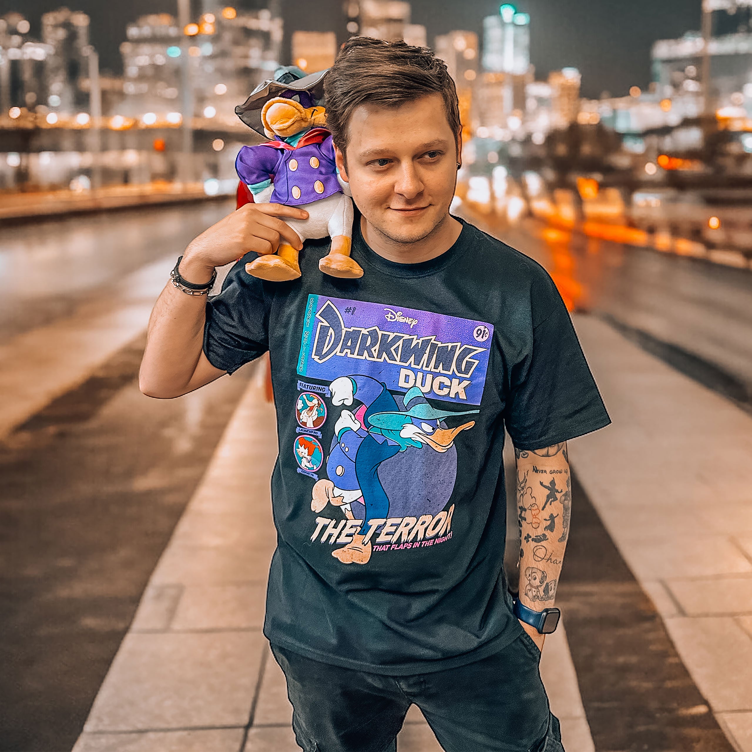Image produit Darkwing Duck - T-shirt de couverture de bande dessinée noir