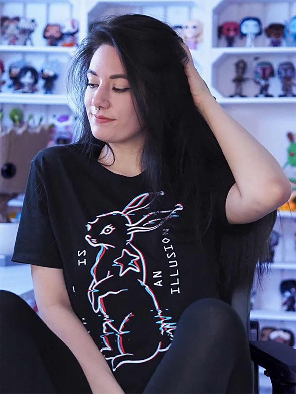 Image produit Matrix - T-shirt Lapin Blanc noir