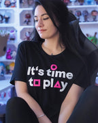 Image produit T-shirt It’s Time to Play pour les fans de Squid Game Noir