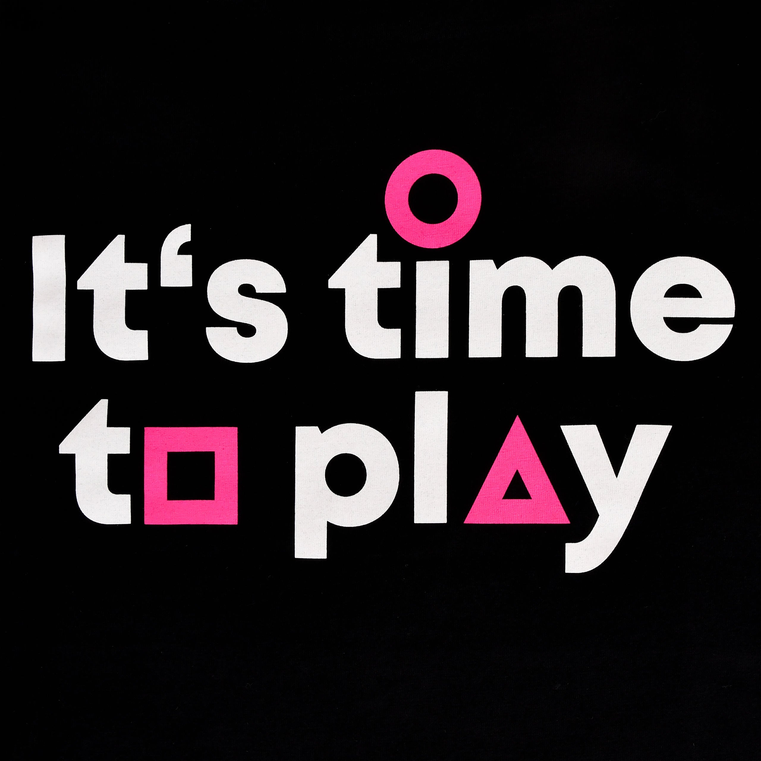 Image produit T-shirt It’s Time to Play pour les fans de Squid Game Noir