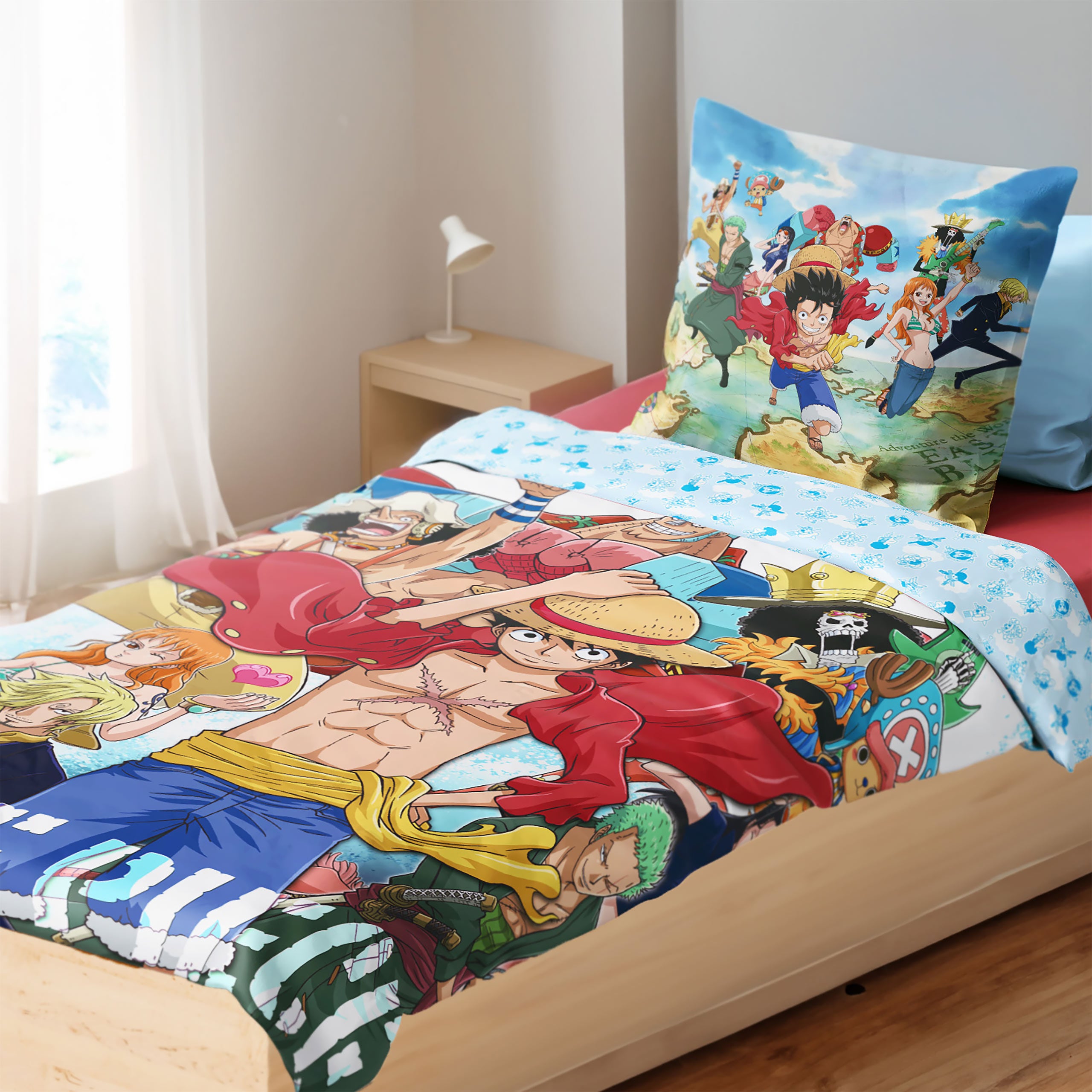 Image produit One Piece - Ruffy & Crew Housse de couette réversible