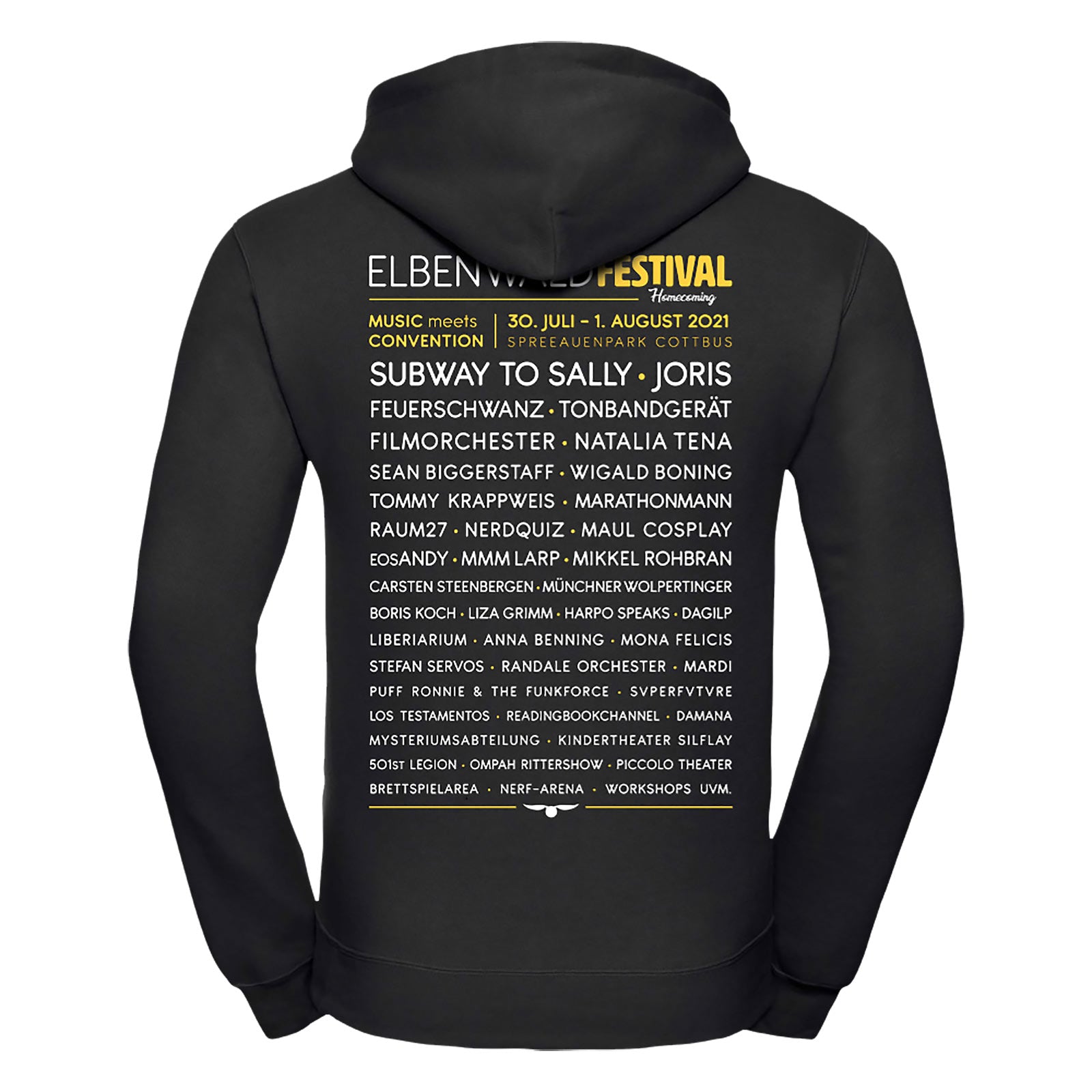 Image produit Sweat à capuche noir Elbenwald Festival Homecoming
