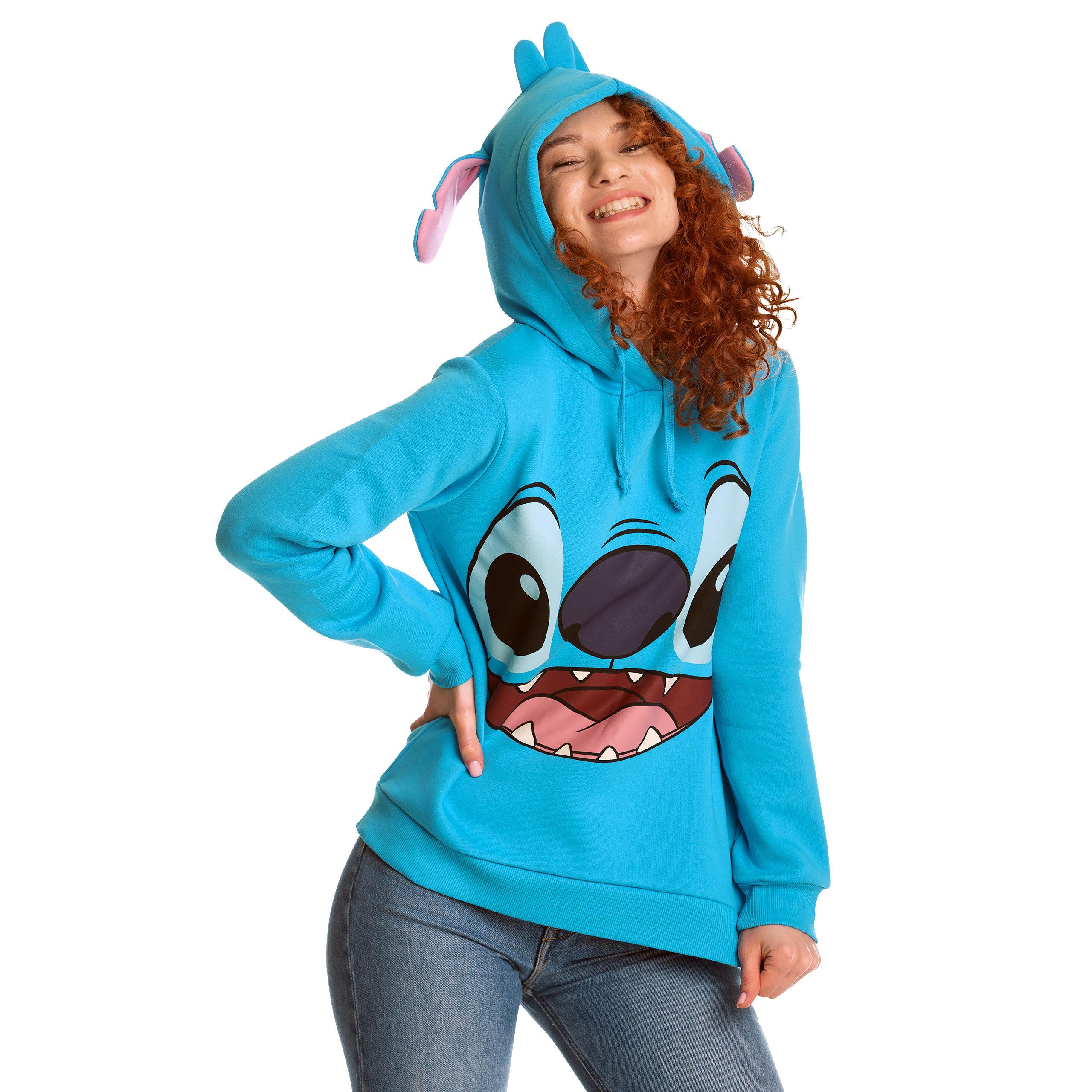 Image produit Lilo & Stitch - Sweat à capuche Stitch pour femmes avec oreilles bleu