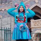 Image produit Lilo & Stitch - Sweat à capuche Stitch pour femmes avec oreilles bleu