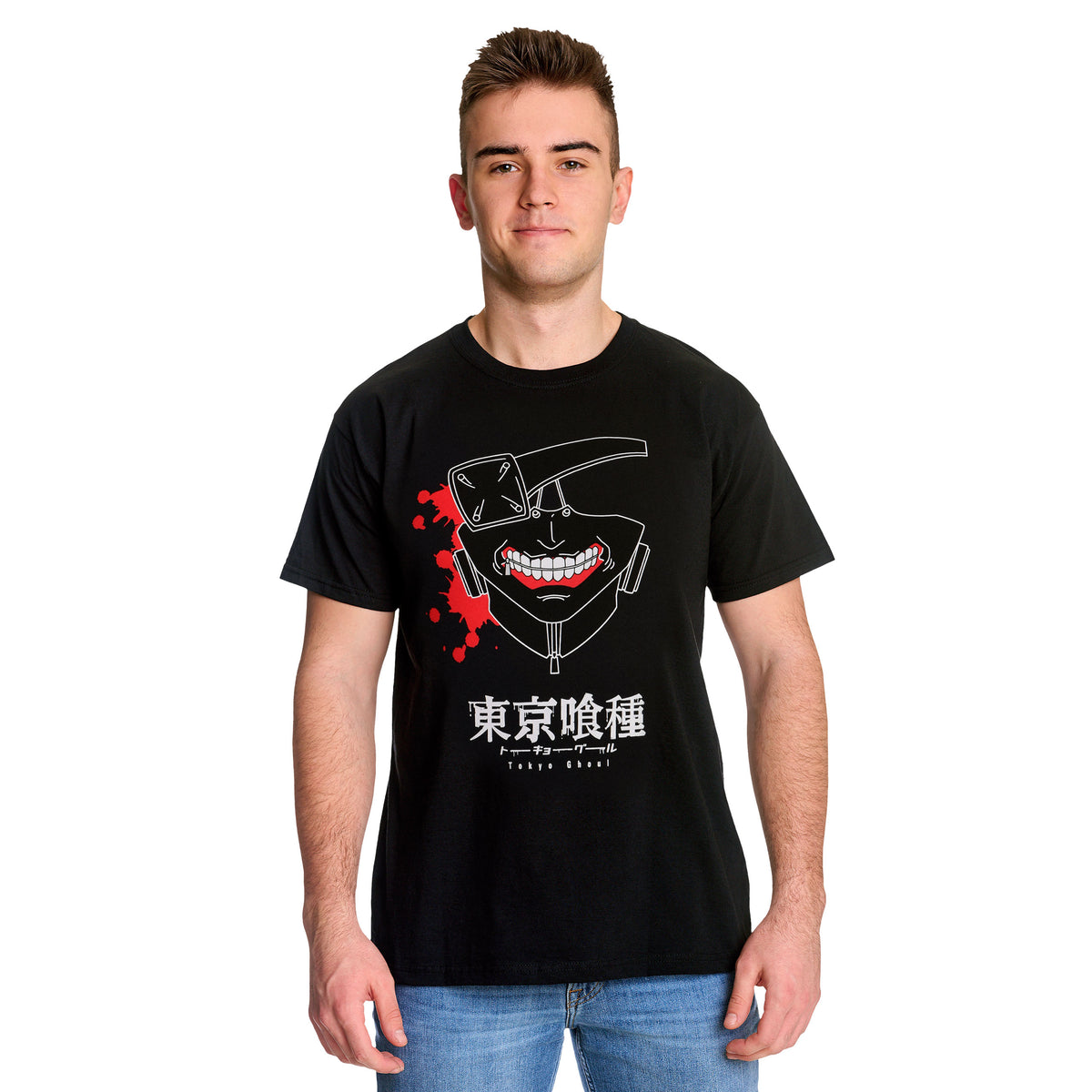 Image produit Tokyo Ghoul - T-Shirt noir avec masque rempli de sang
