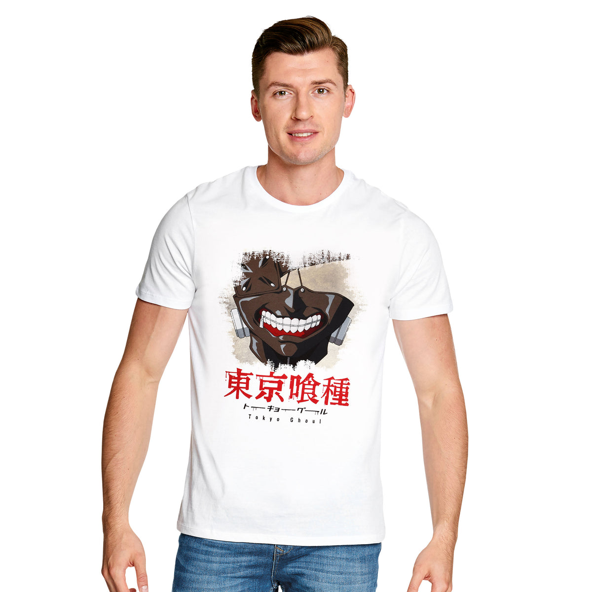 Image produit Tokyo Ghoul - T-Shirt Masque Éraflé blanc