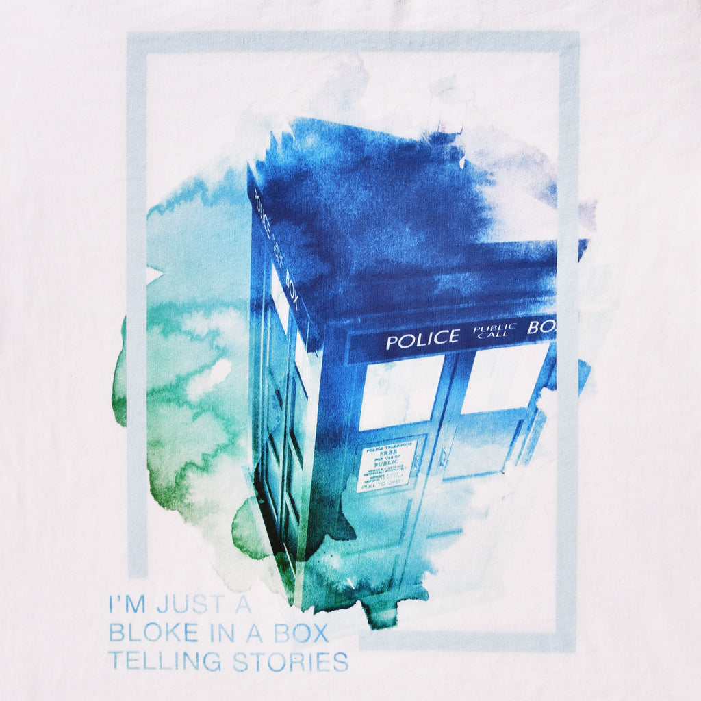 Image produit Dr. Who - T-shirt Tardis aquarelle blanc