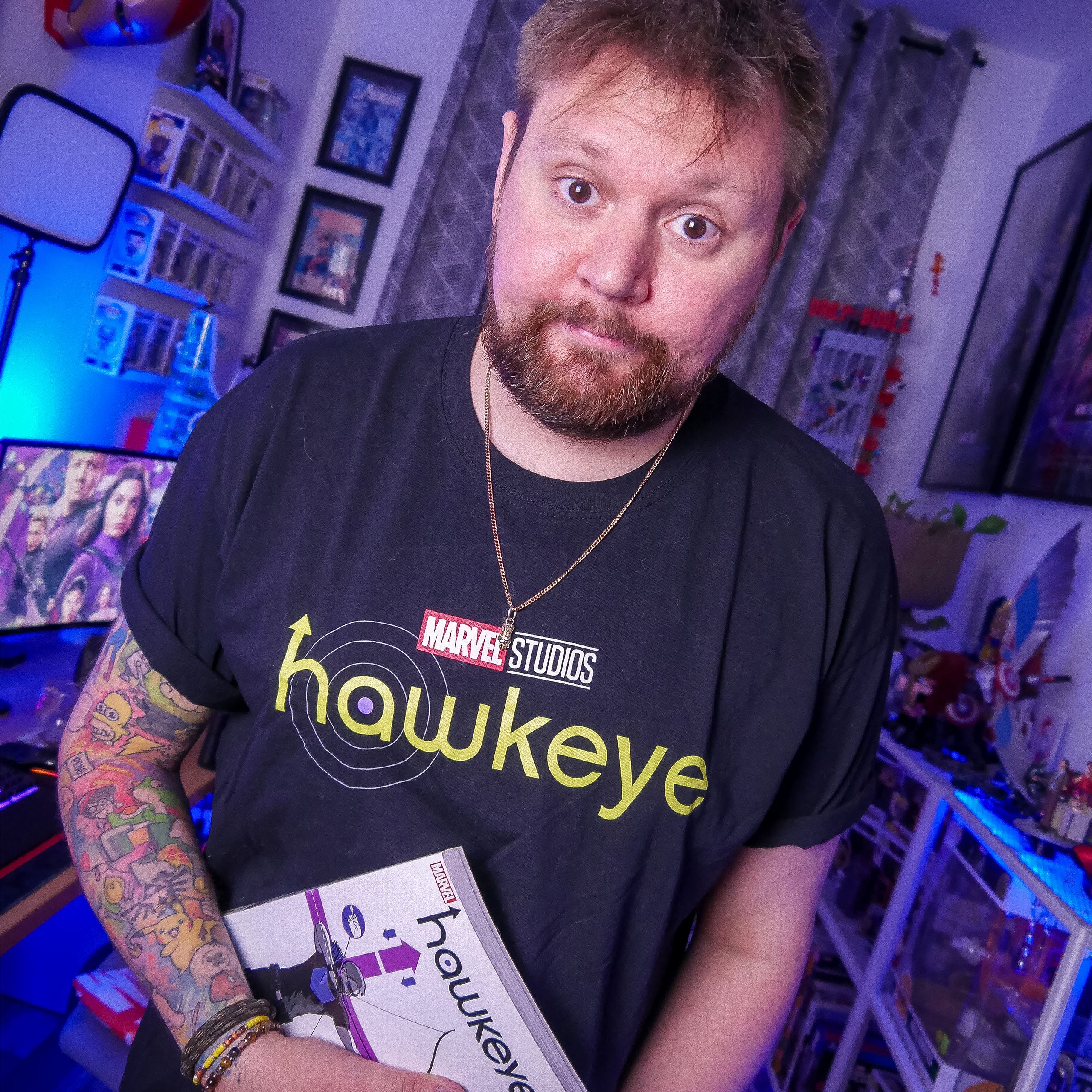 Image produit Marvel Hawkeye - T-Shirt Logo noir