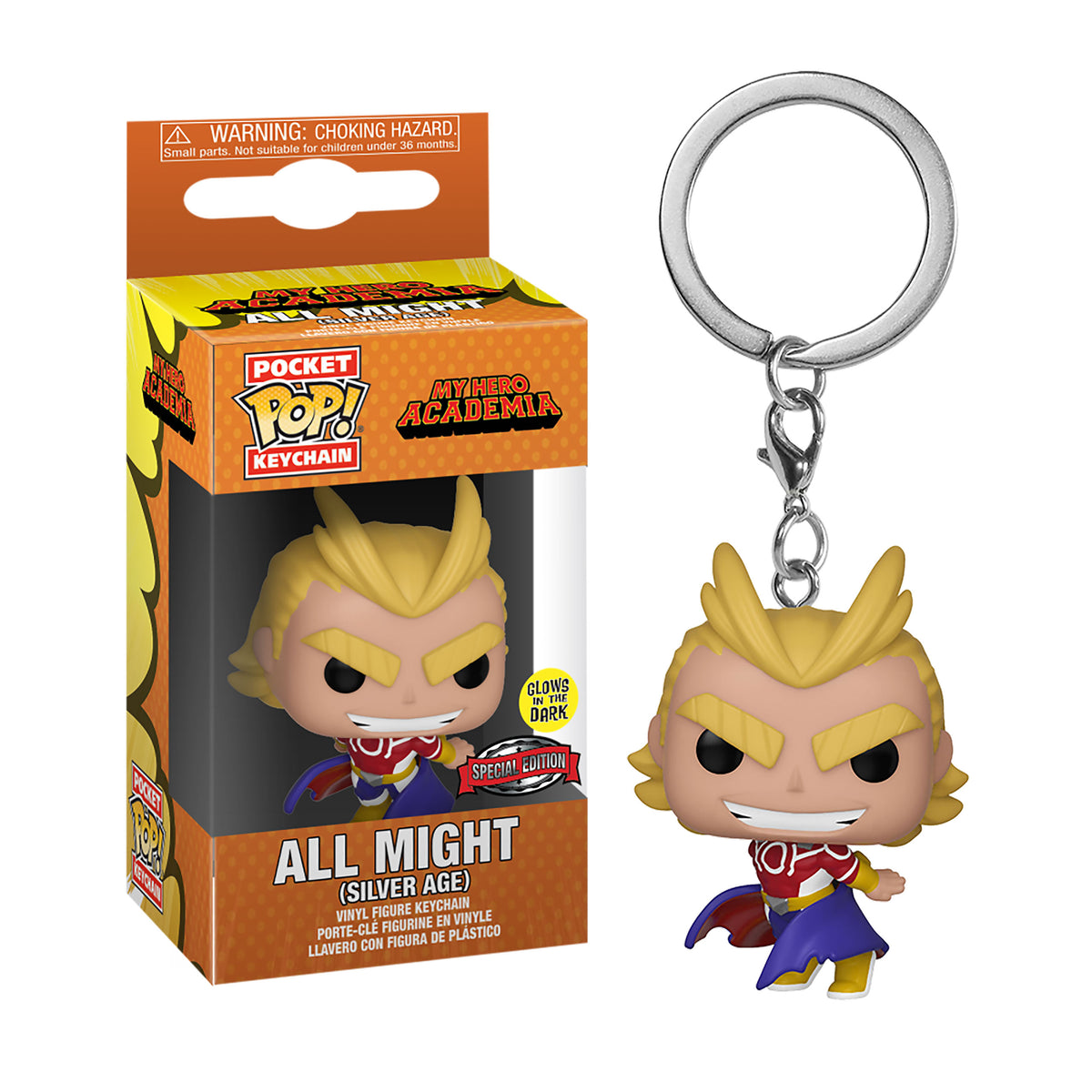 Image produit My Hero Academia - All Might Silver Age Funko Pop Porte-clés