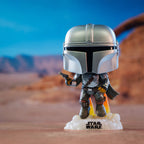 Image produit Mando Glow in the Dark Figurine Bobblehead Funko Pop - Star Wars The Mandalorian
