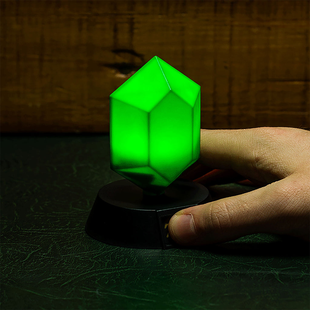 Image produit Zelda - Lampe de table 3D Icônes Rubis Vert