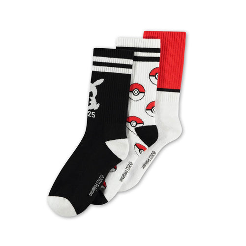Image produit Pokemon - Set de 3 chaussettes Pokeball