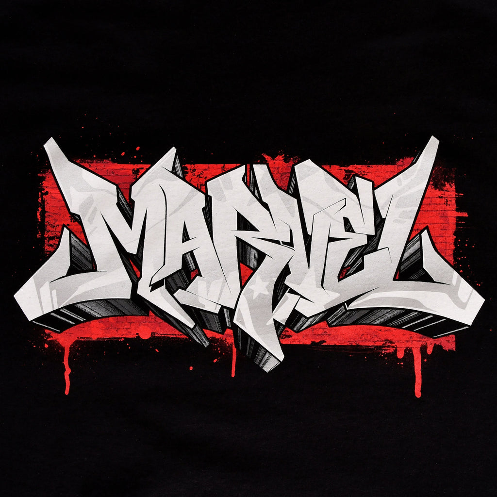 Image produit Marvel - T-shirt Graffiti Logo noir