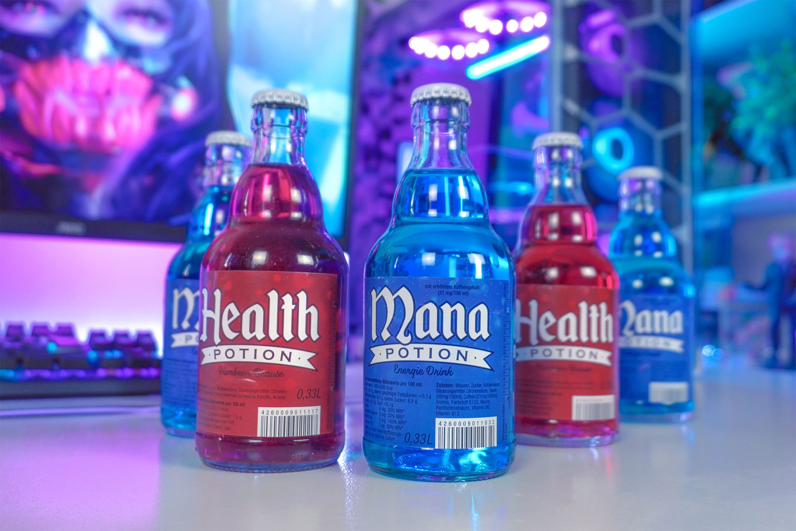 Product image Health Potion Bottle Raspberry Effervescent - Pack of 6