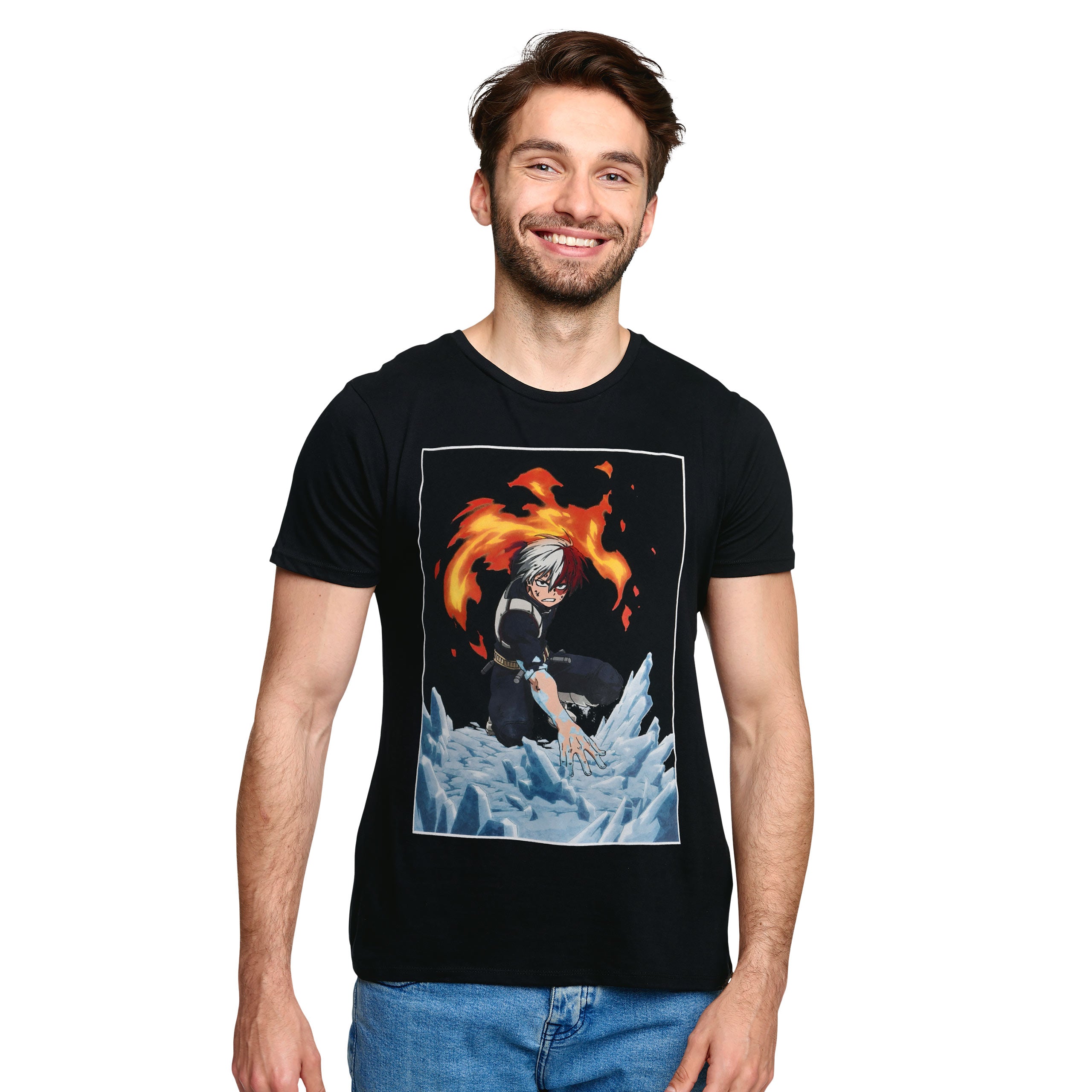 Image produit My Hero Academia - T-shirt Todoroki noir