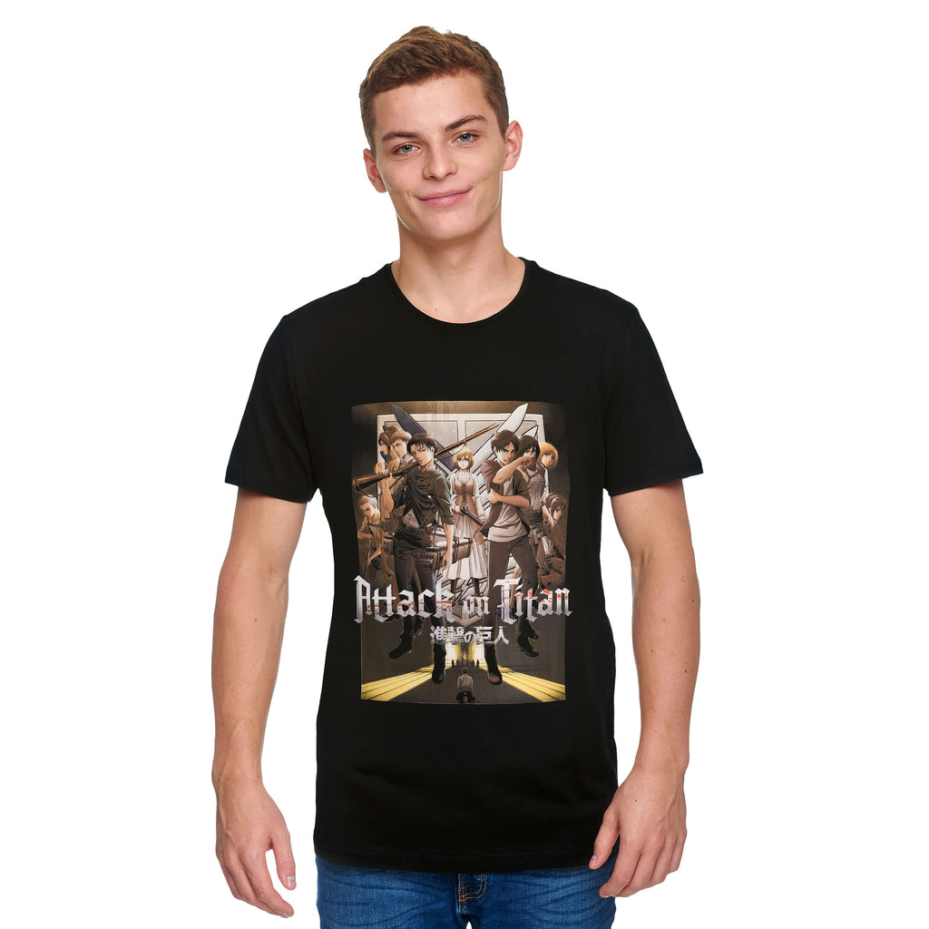 Image produit Attack on Titan - T-Shirt Groupe noir