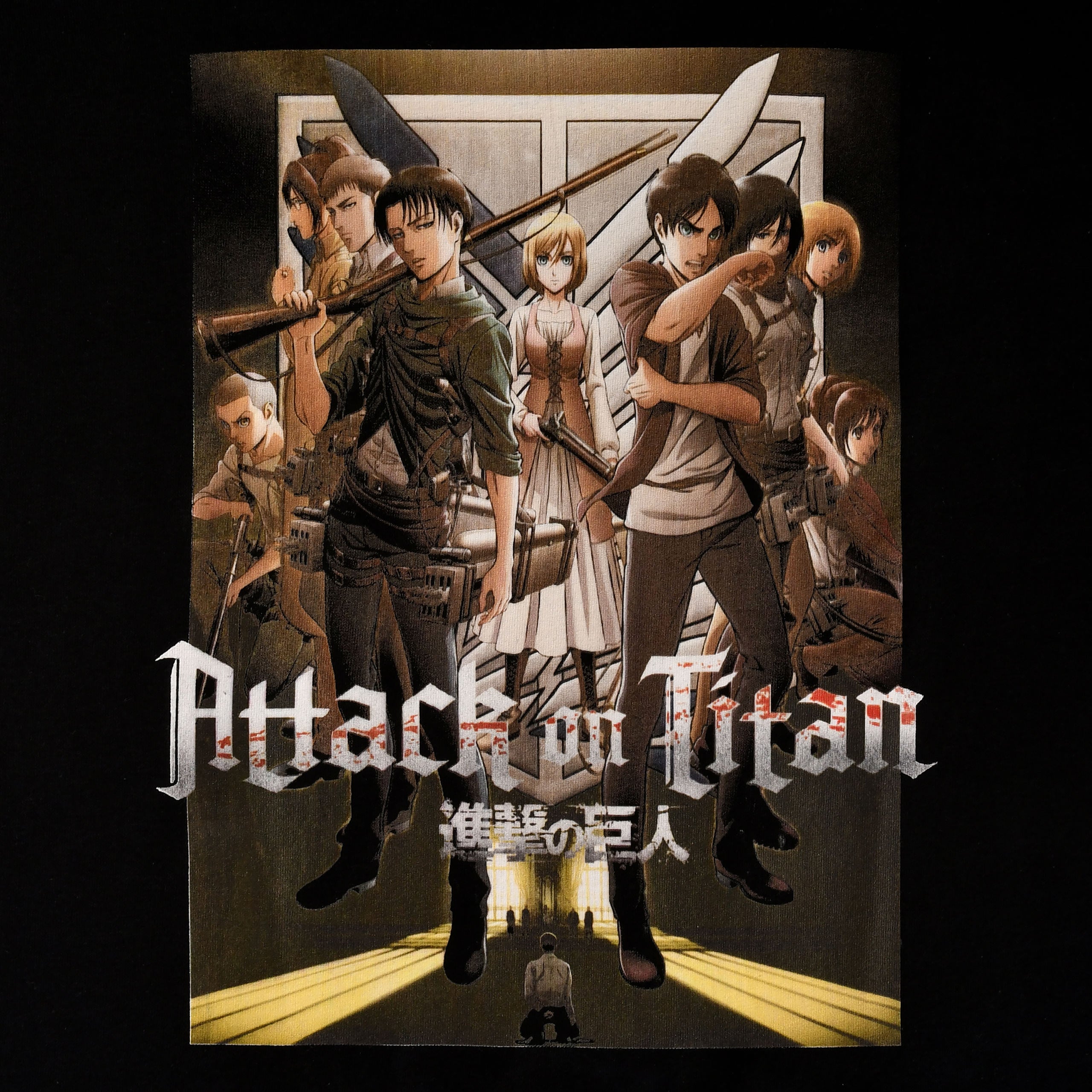 Image produit Attack on Titan - T-Shirt Groupe noir