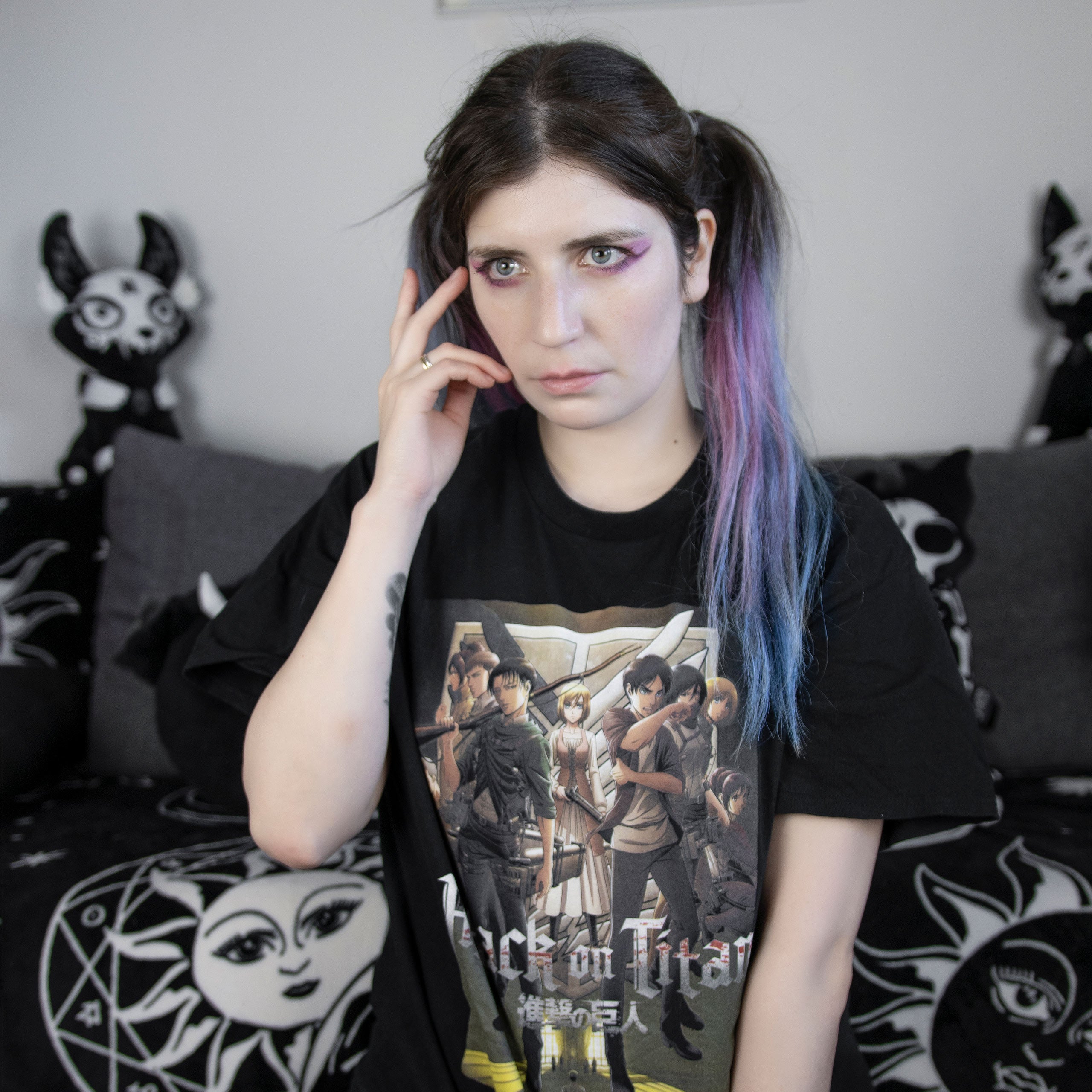 Image produit Attack on Titan - T-Shirt Groupe noir